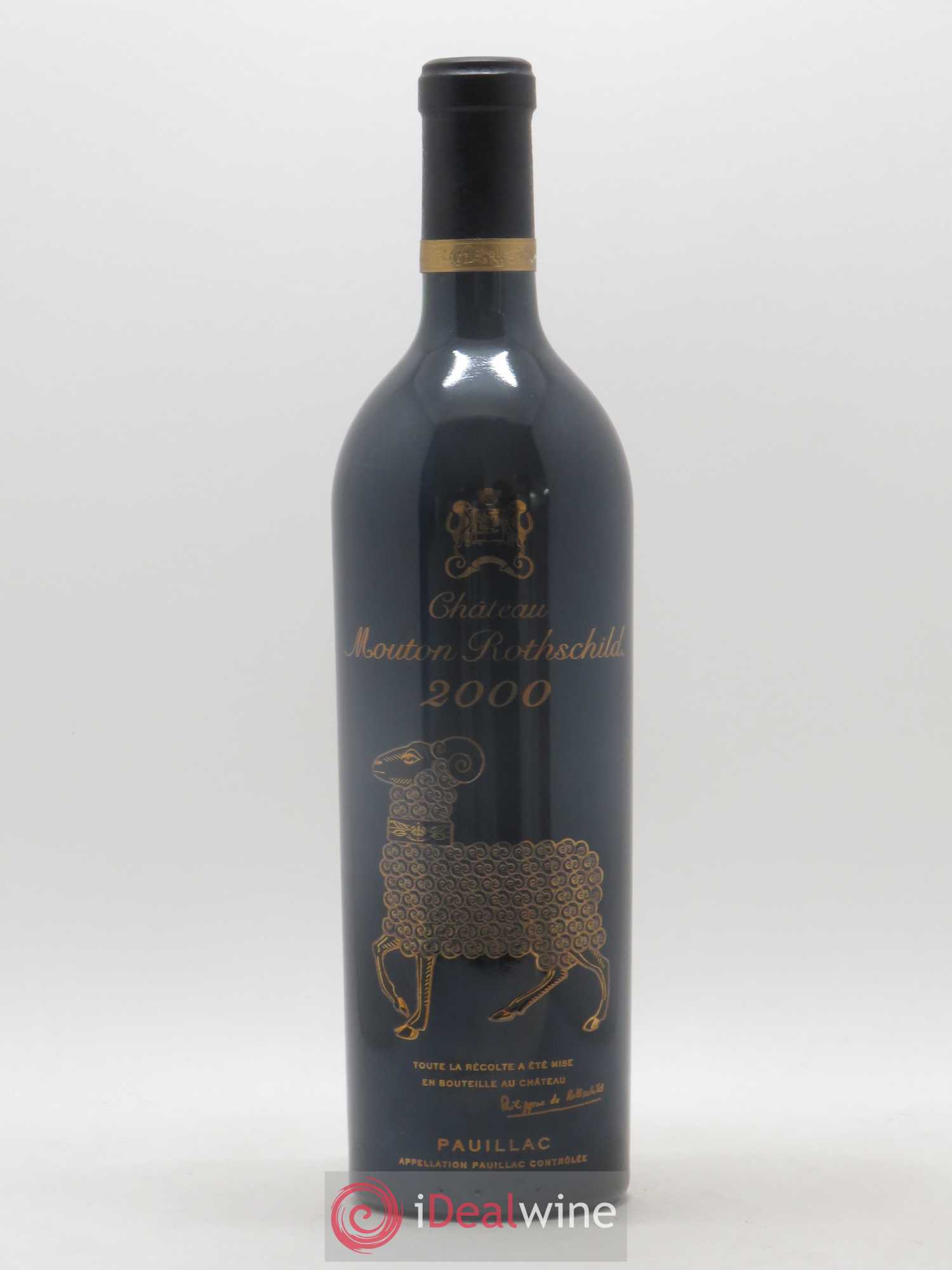 Château Mouton Rothschild 1er Grand Cru Classé 2000 - Lot de 1 bouteille - 0