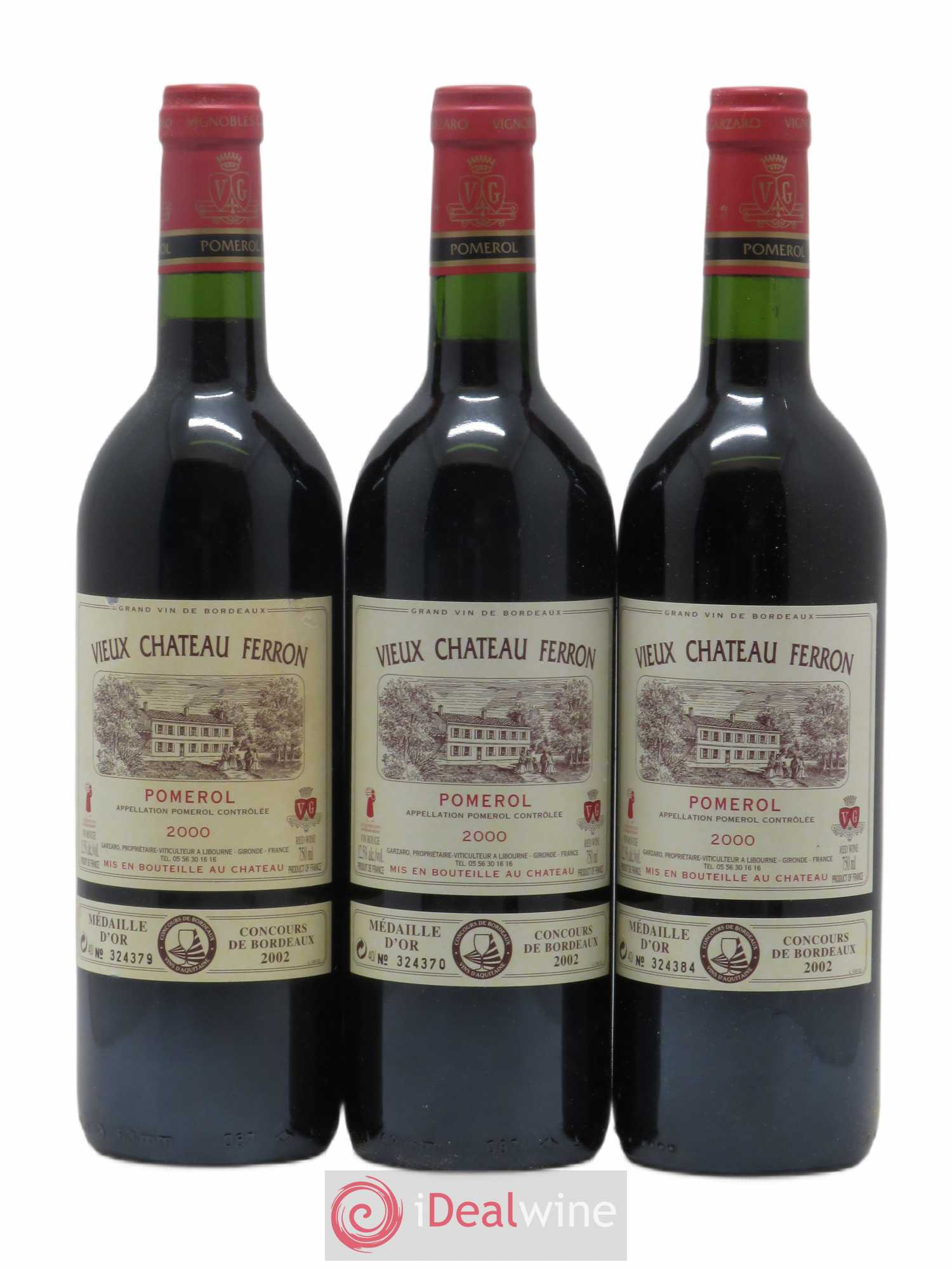 Vieux Château Ferron (sans prix de réserve) 2000 - Lot de 3 bouteilles - 0