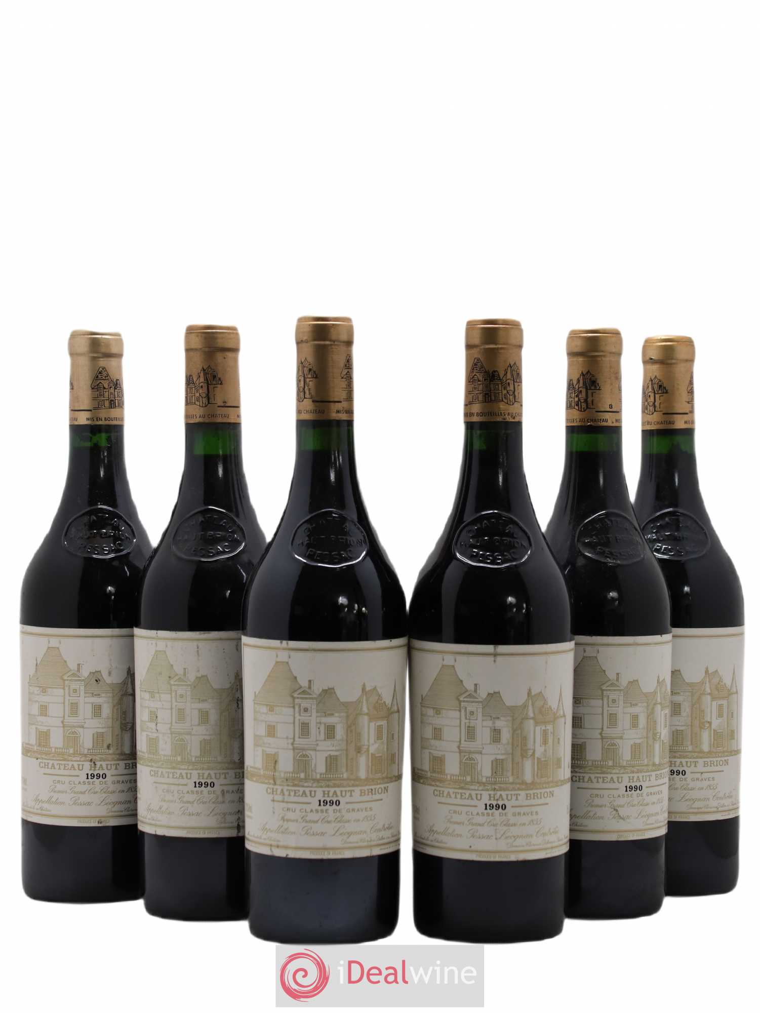 Château Haut Brion 1er Grand Cru Classé 1990 - Lot de 6 bouteilles - 0