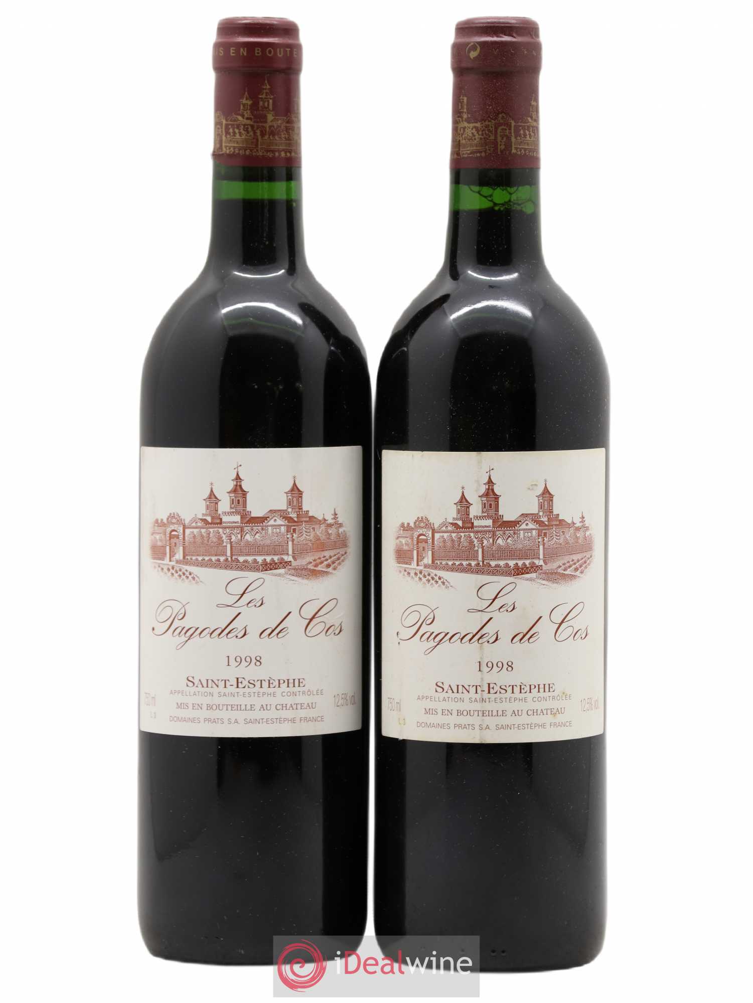 Les Pagodes de Cos Second Vin (sans prix de réserve) 1998 - Lot de 2 bouteilles - 0