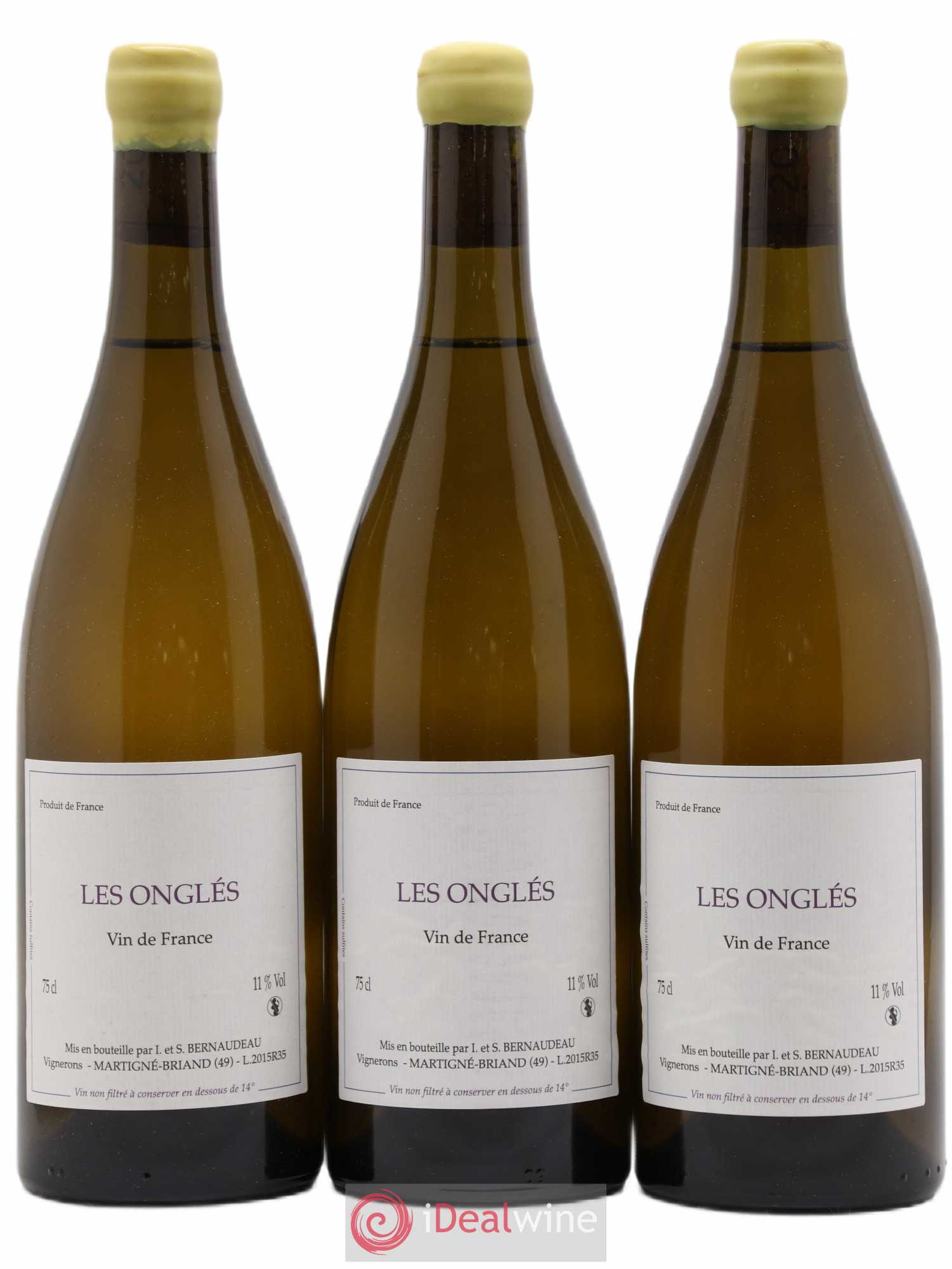 Vin de France Les Onglés Stéphane Bernaudeau 2015 - Lot de 3 bouteilles - 0