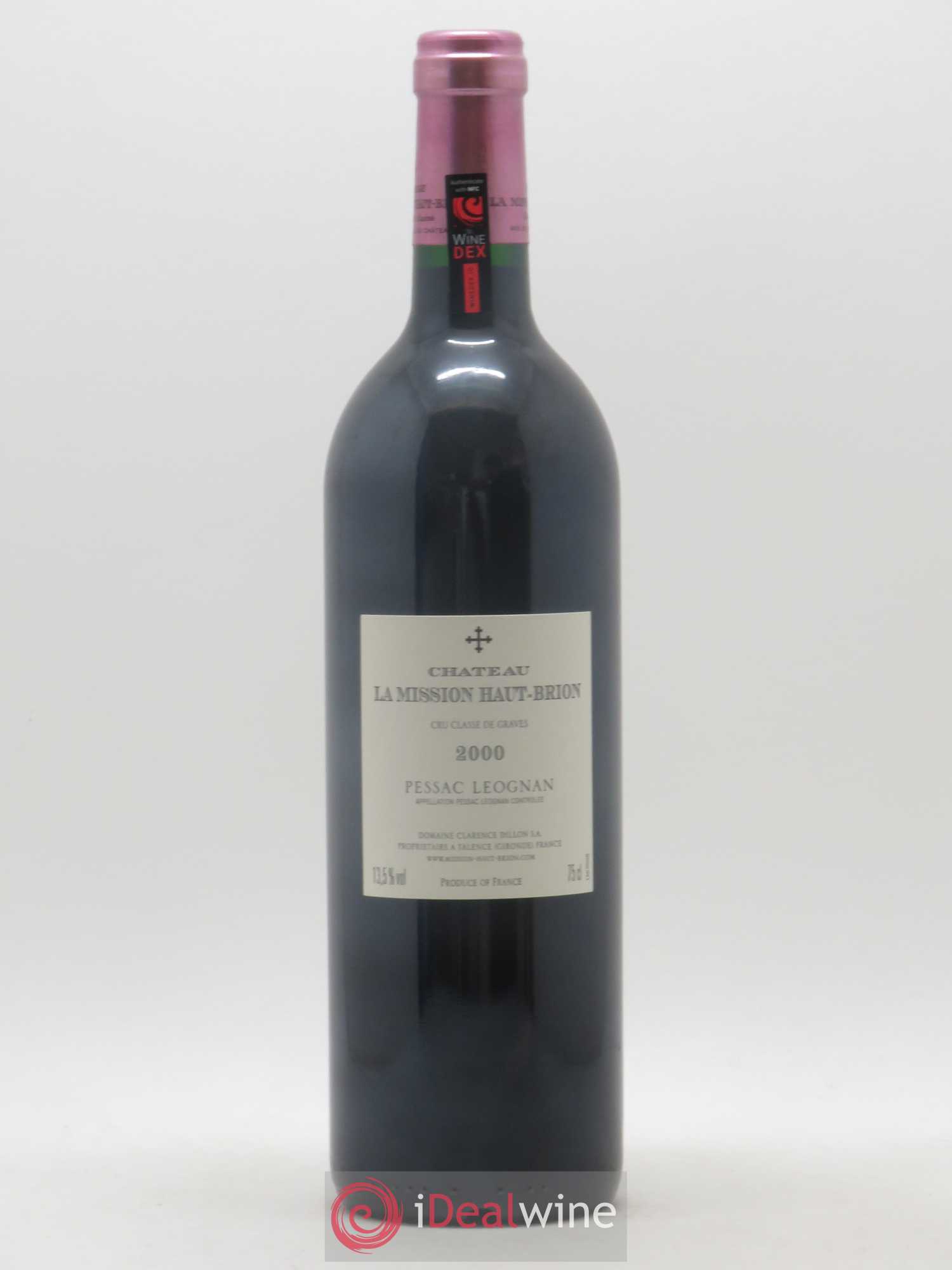 Château la Mission Haut-Brion Cru Classé de Graves 2000 - Lot de 1 bouteille - 1