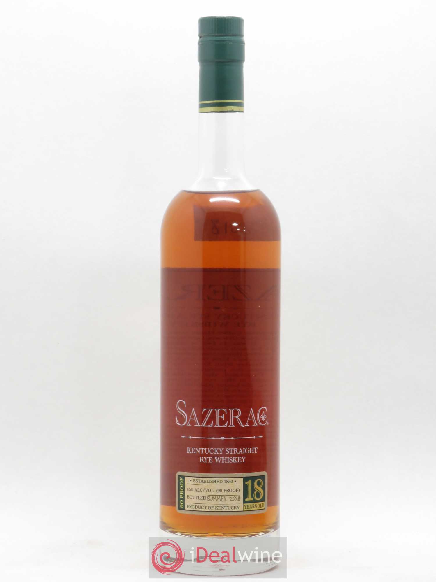 Whisky Kentucky Rye Whiskey USA Sazerac 18 Year Old Spring Release 90 Proof 2018 - Posten von 1 Flasche - 0