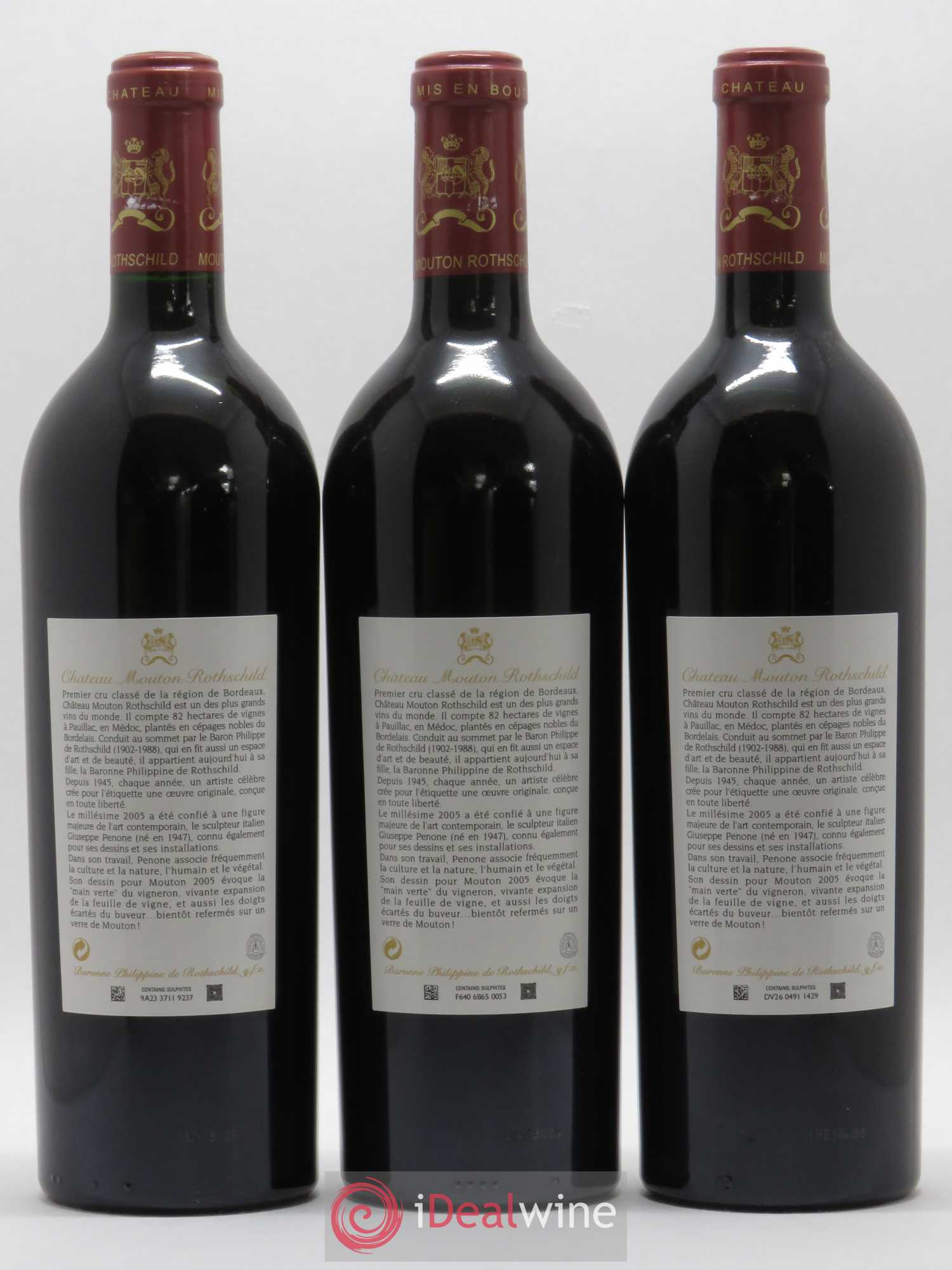 Château Mouton Rothschild 1er Grand Cru Classé 2005 - Lot de 6 bouteilles - 4