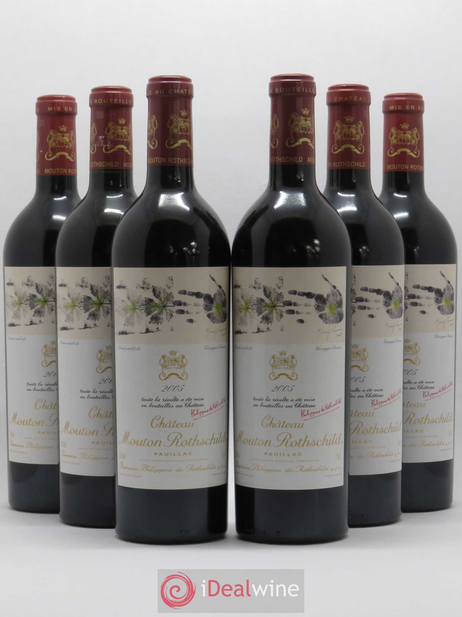 Château Mouton Rothschild 1er Grand Cru Classé 2005 - Lot de 6 bouteilles - 0