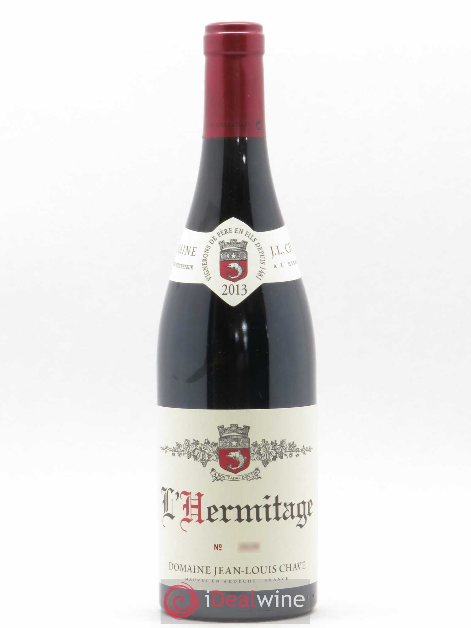 Hermitage Jean-Louis Chave (sans prix de réserve) 2013 - Lot de 1 bouteille - 0