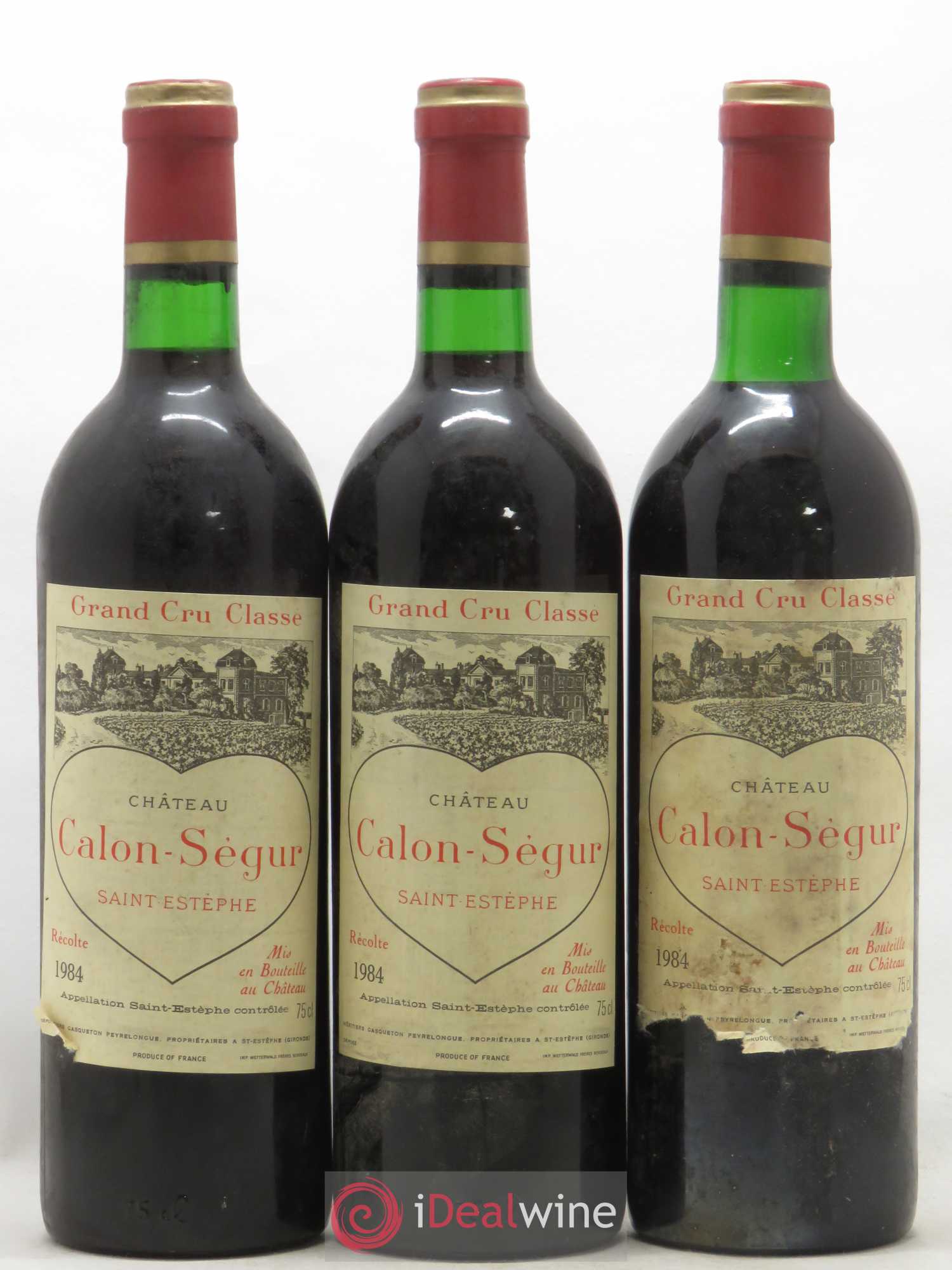 Château Calon Ségur 3ème Grand Cru Classé (senza prezzo di riserva) 1984 - Lotto di 3 bottiglie - 0