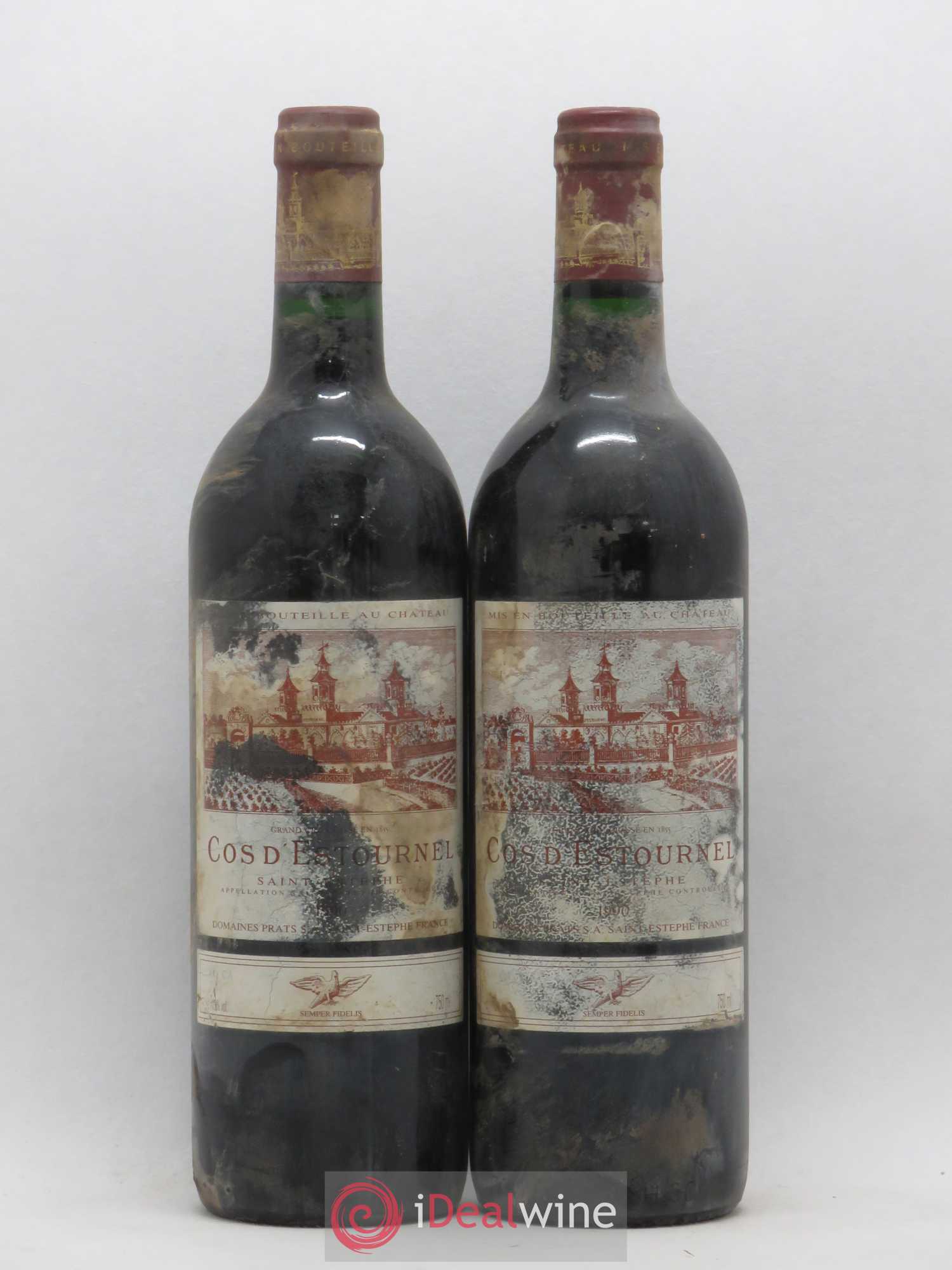Cos d'Estournel 2ème Grand Cru Classé (sans prix de réserve) 1990 - Lot de 2 bouteilles - 0