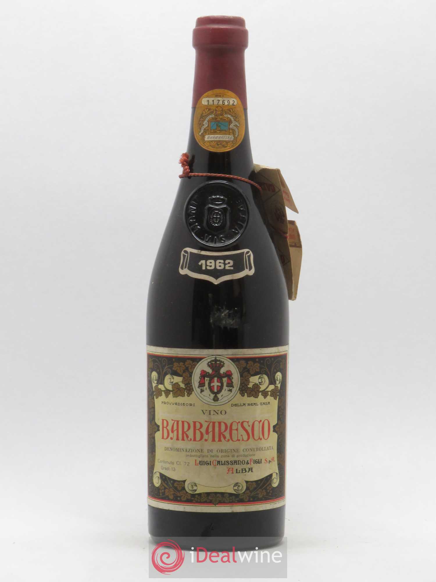 Barbaresco DOCG Luigi Calissano & Figli (sans prix de réserve) 1962 - Posten von 1 Flasche - 0