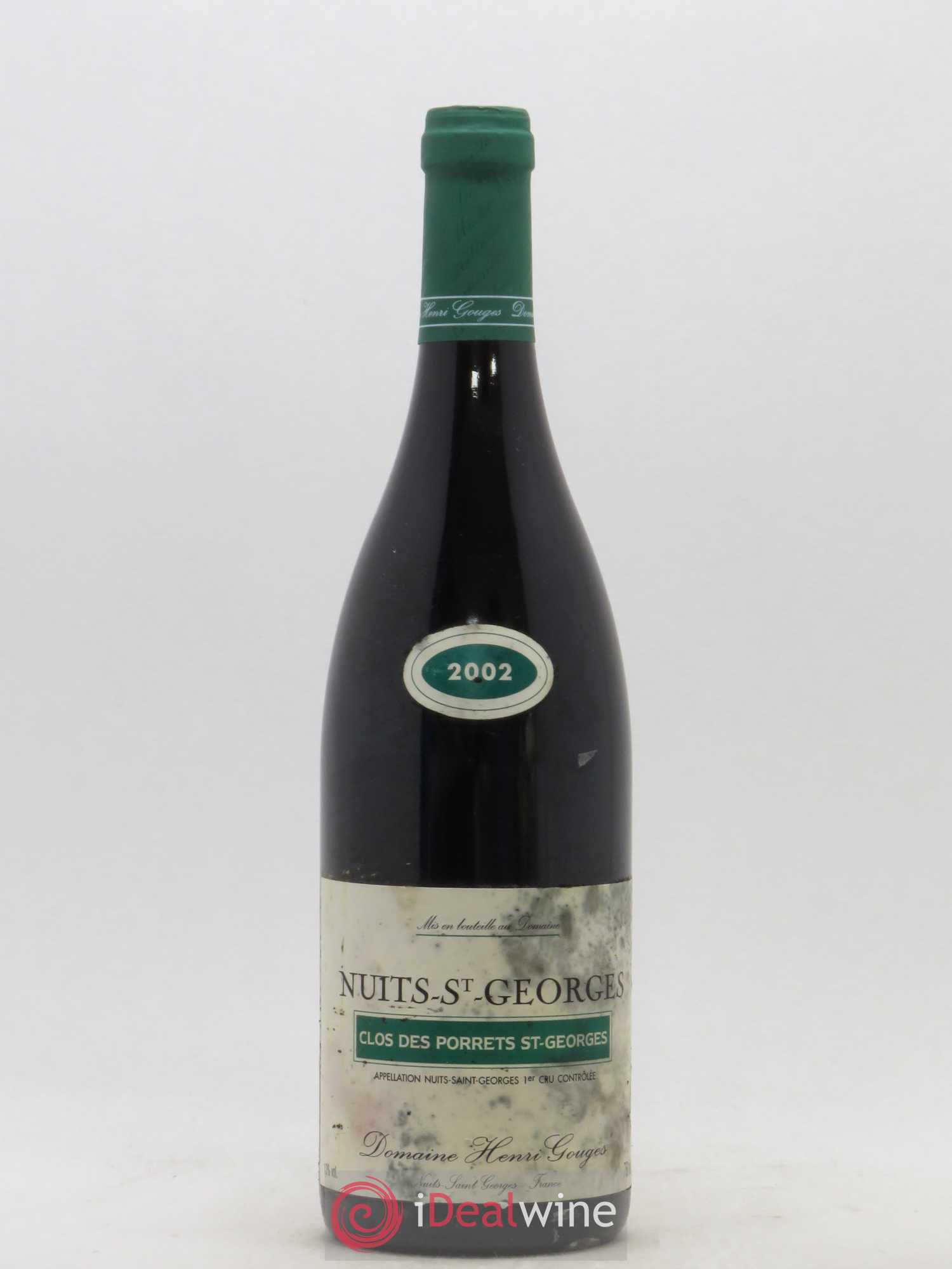 Nuits-Saint-Georges 1er Cru Clos des Porrets St Georges Henri Gouges (sans prix de réserve) 2002 - Lot de 1 bouteille - 0
