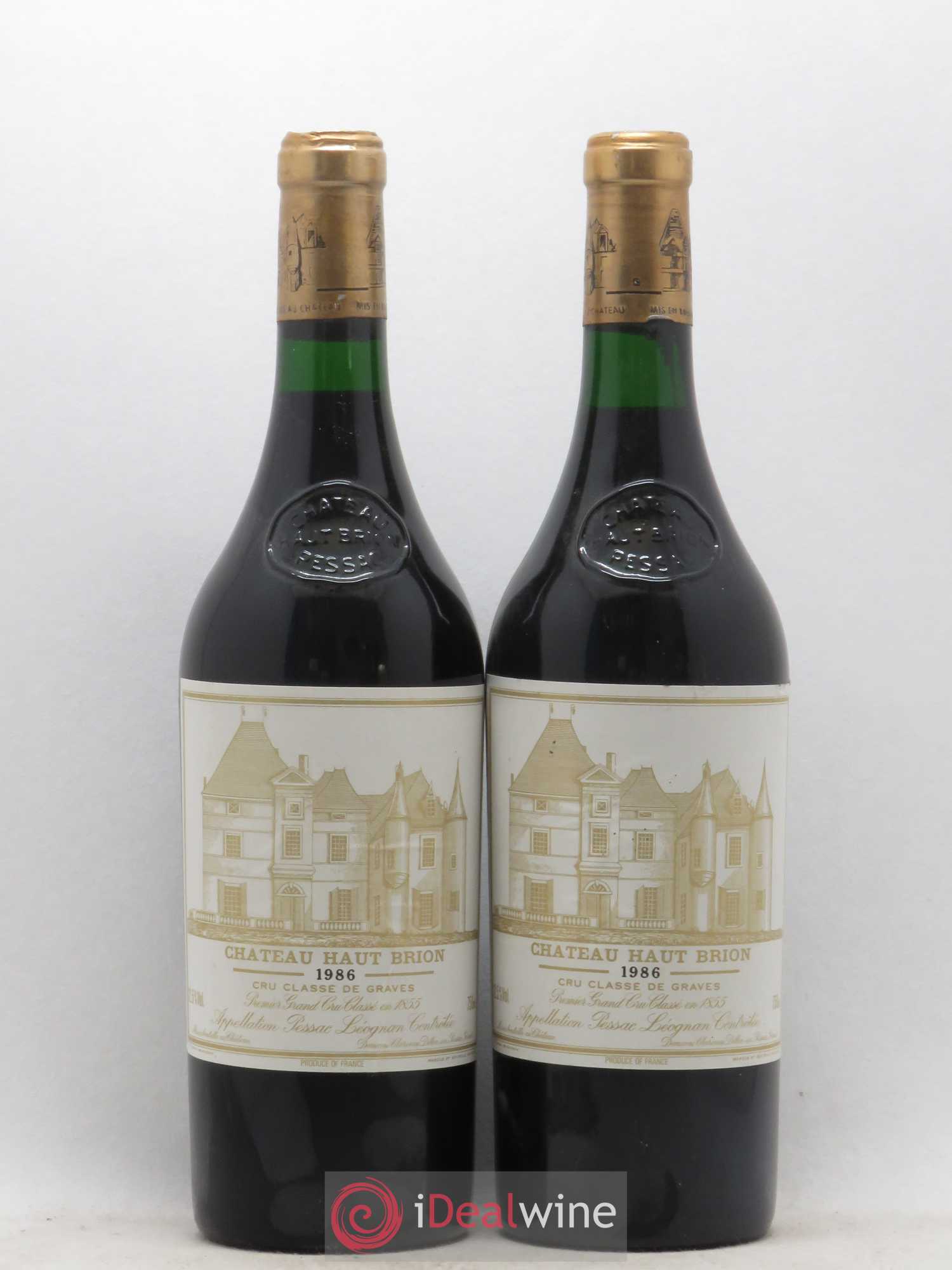 Château Haut Brion 1er Grand Cru Classé 1986 - Lot de 2 bouteilles - 0