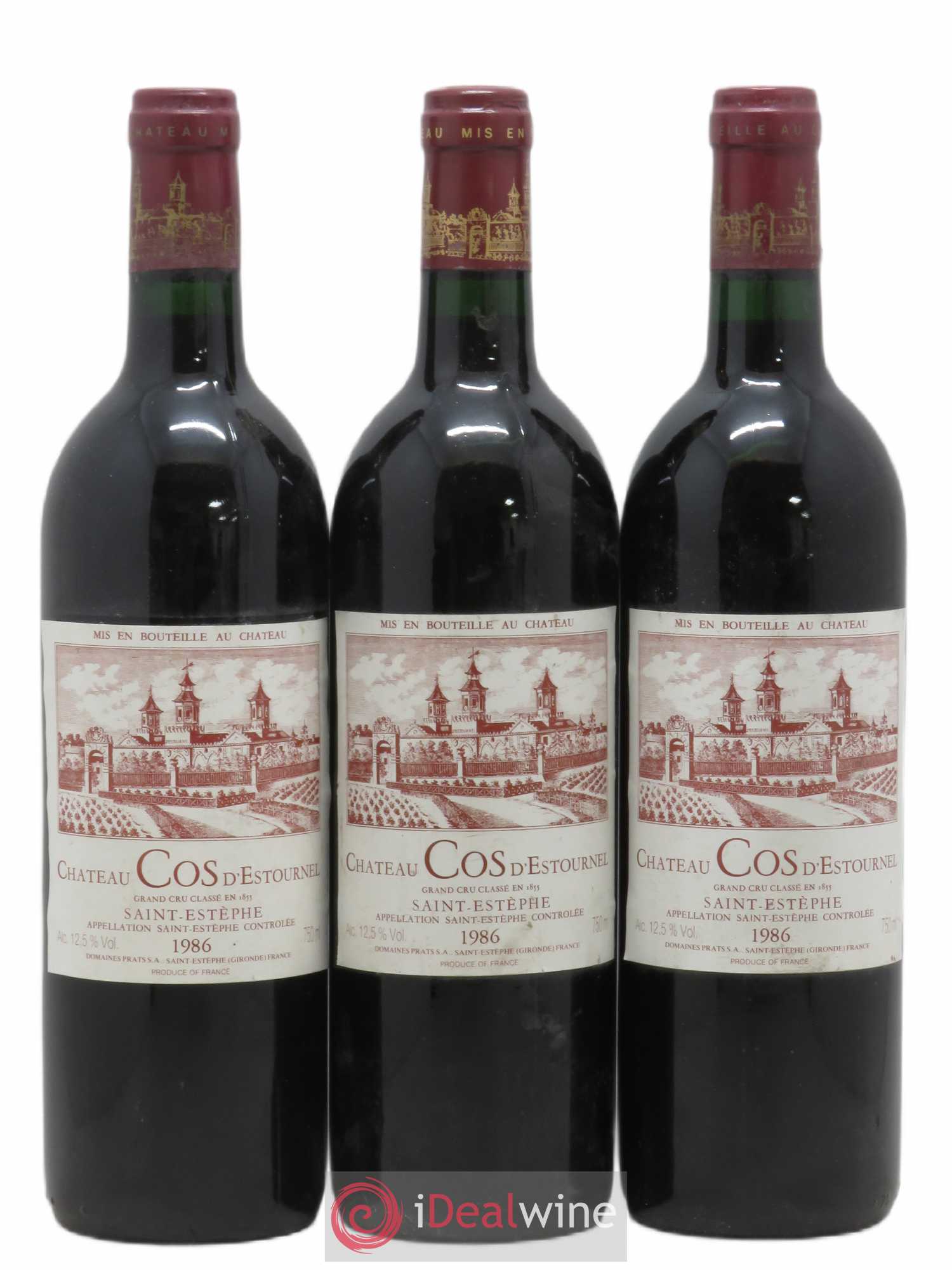 Cos d'Estournel 2ème Grand Cru Classé 1986 - Lot de 3 bouteilles - 0