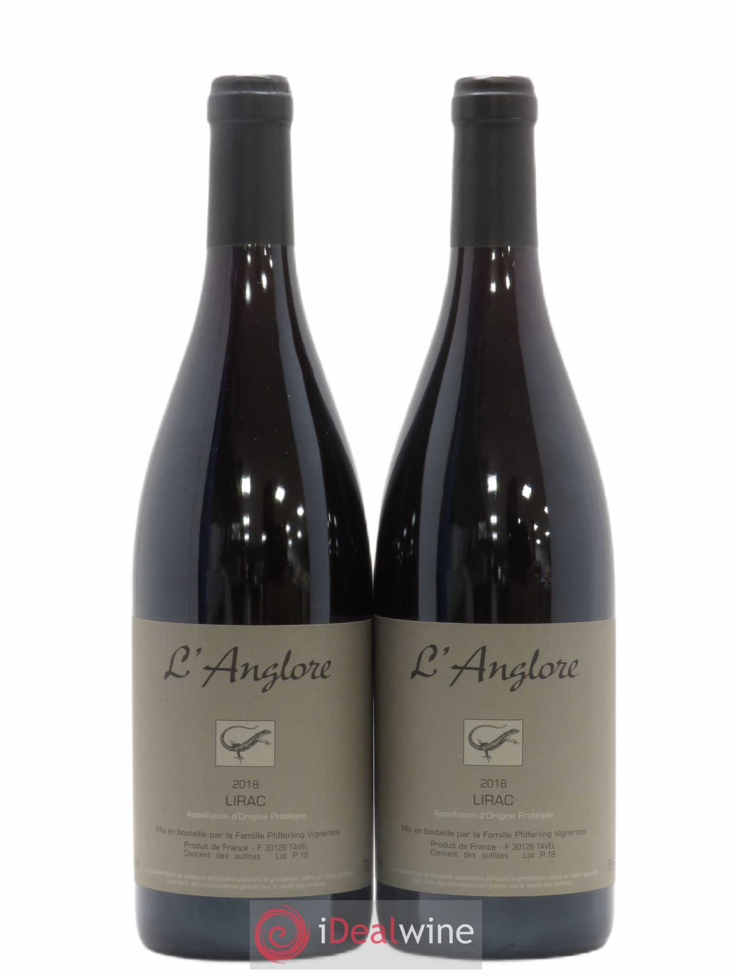 Lirac L'Anglore (sans prix de réserve) 2018 - Lot de 2 bouteilles - 0