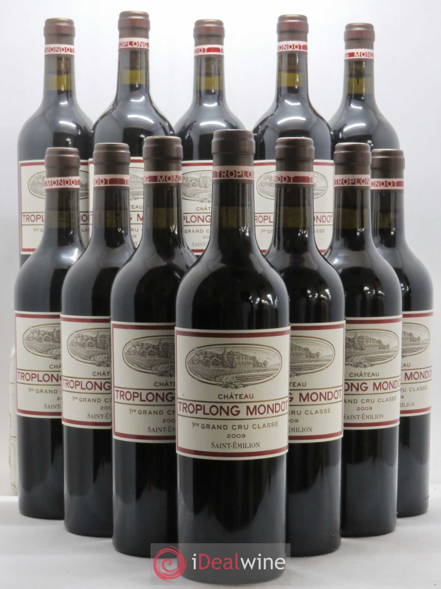 Château Troplong Mondot 1er Grand Cru Classé B 2009 - Lot de 12 bouteilles - 0