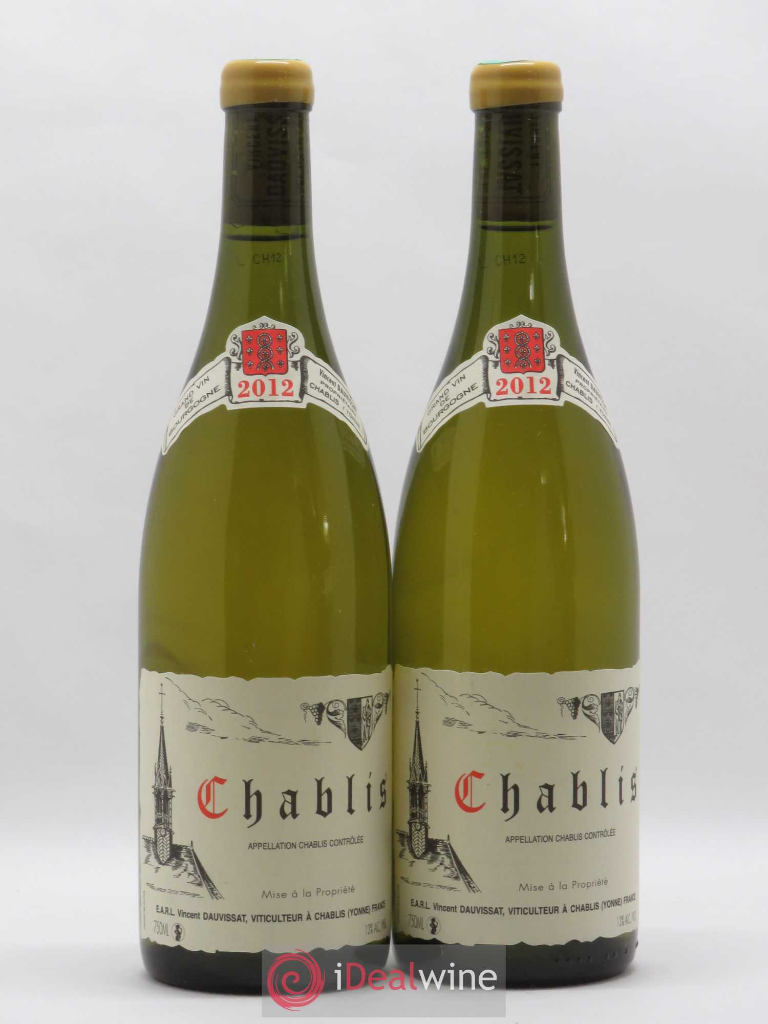 Chablis Vincent Dauvissat (Domaine) (sans prix de réserve) 2012 - Lot de 2 bouteilles - 0