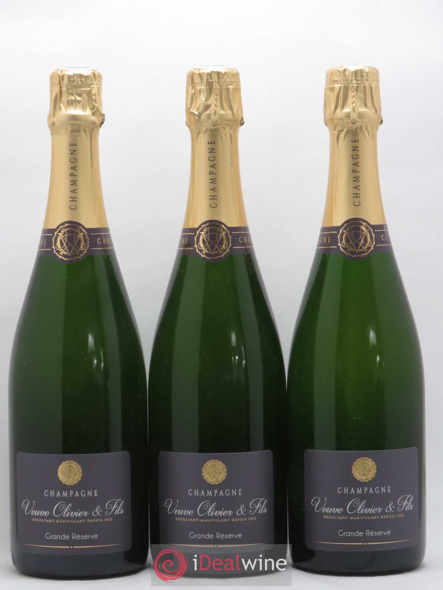 Champagne Grande Réserve Veuve Olivier et Fils (sans prix de réserve) - Lot de 6 bouteilles - 1