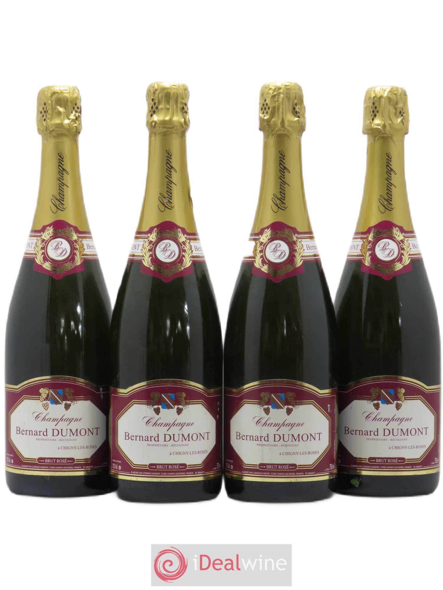 Champagne - Brut Bernard Dumont (sans prix de réserve) - Lot de 4 bouteilles - 0