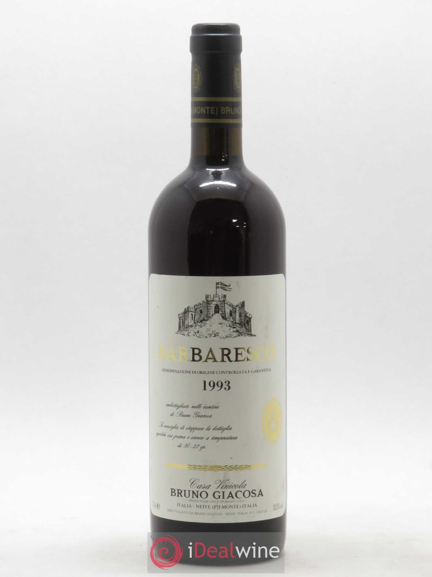 Barbaresco DOCG Bruno Giacosa (sans prix de réserve) 1993 - Posten von 1 Flasche - 0