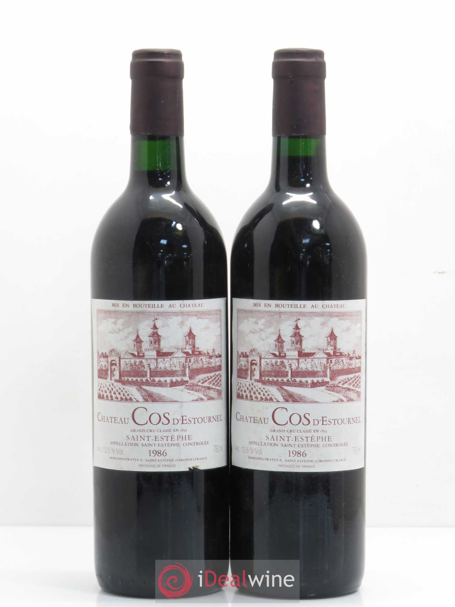 Cos d'Estournel 2ème Grand Cru Classé (sans prix de réserve) 1986 - Lot de 2 bouteilles - 0