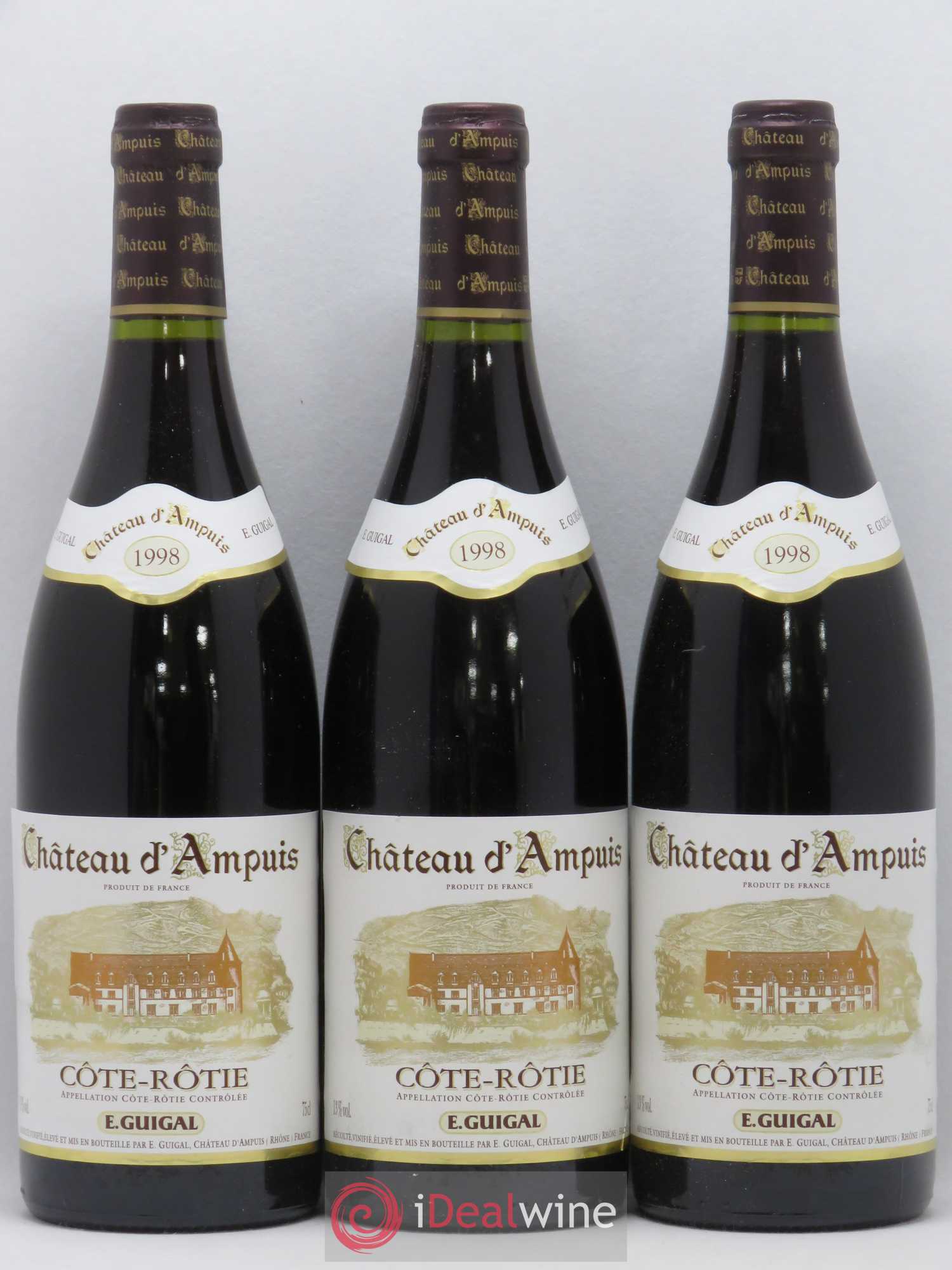 Côte-Rôtie Château d'Ampuis Guigal (sans prix de réserve) 1998 - Lot de 3 bouteilles - 0