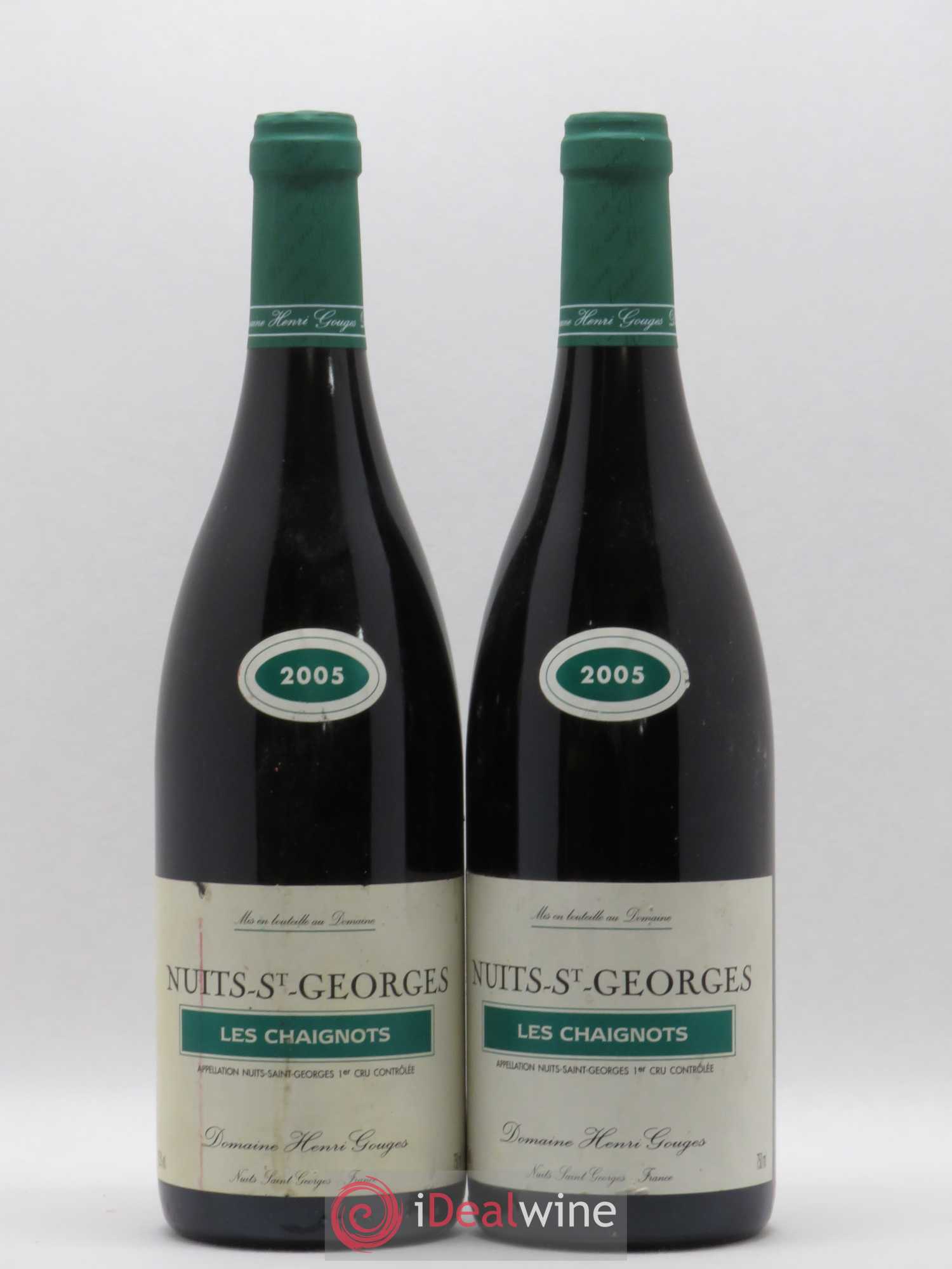 Nuits-Saint-Georges 1er Cru Les Chaignots Henri Gouges (sans prix de réserve) 2005 - Lot de 2 bouteilles - 0