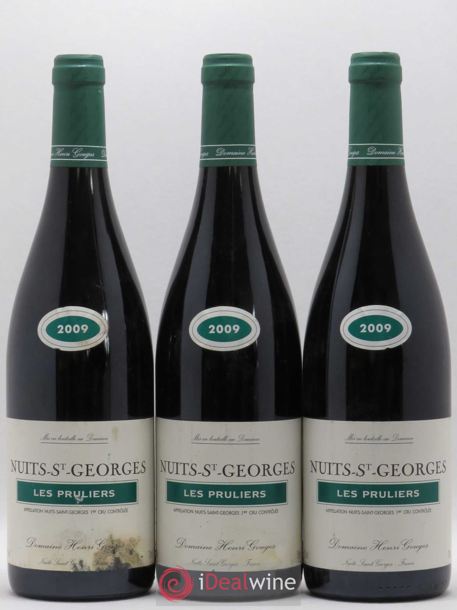 Nuits-Saint-Georges 1er Cru Les Pruliers Henri Gouges (sans prix de réserve) 2009 - Lot de 3 bouteilles - 0