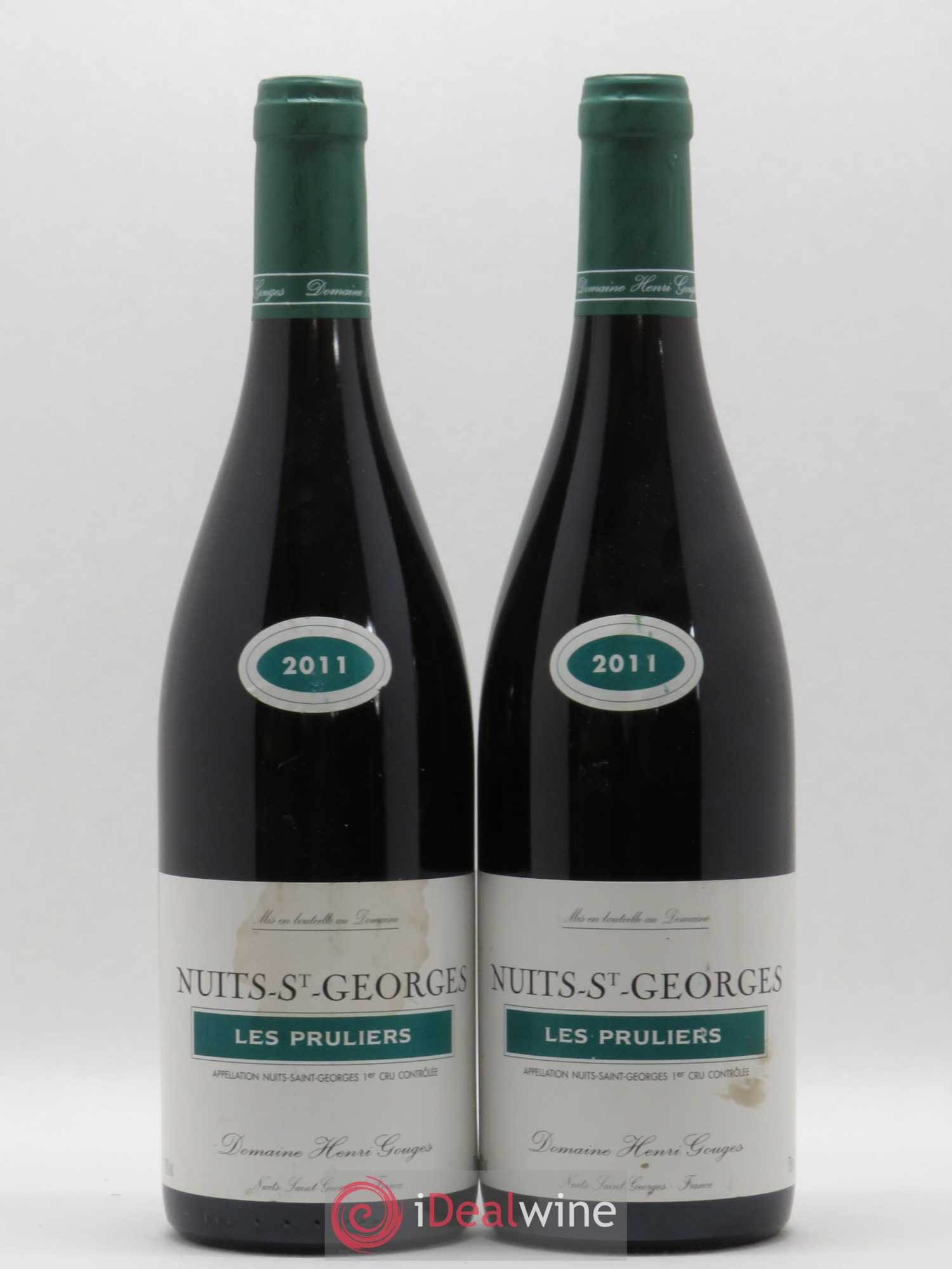 Nuits-Saint-Georges 1er Cru Les Pruliers Henri Gouges (sans prix de réserve) 2011 - Lot de 2 bouteilles - 0