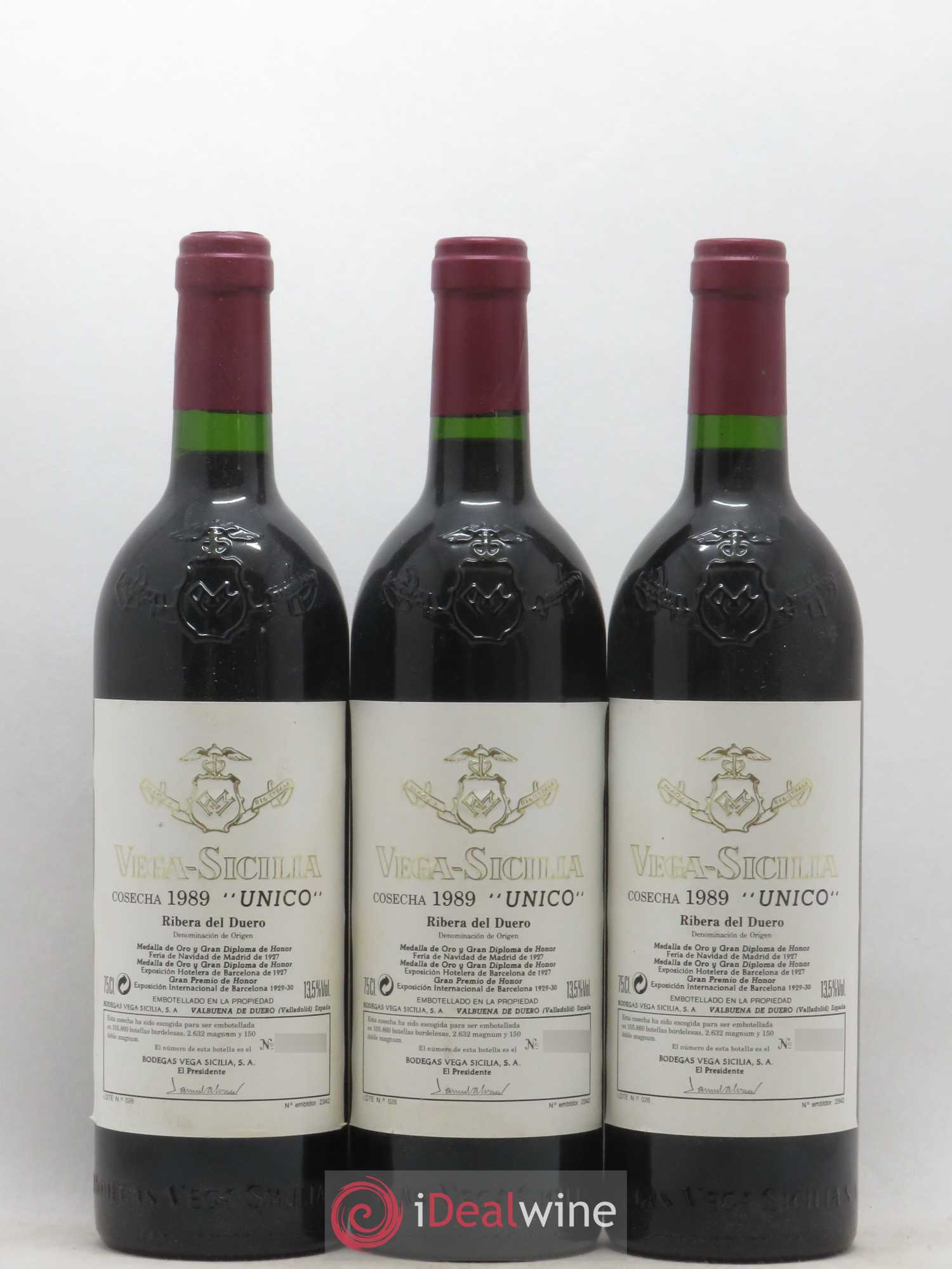 Ribera Del Duero DO Vega Sicilia Unico Famille Alvarez 1989 - Lot de 12 bouteilles - 7