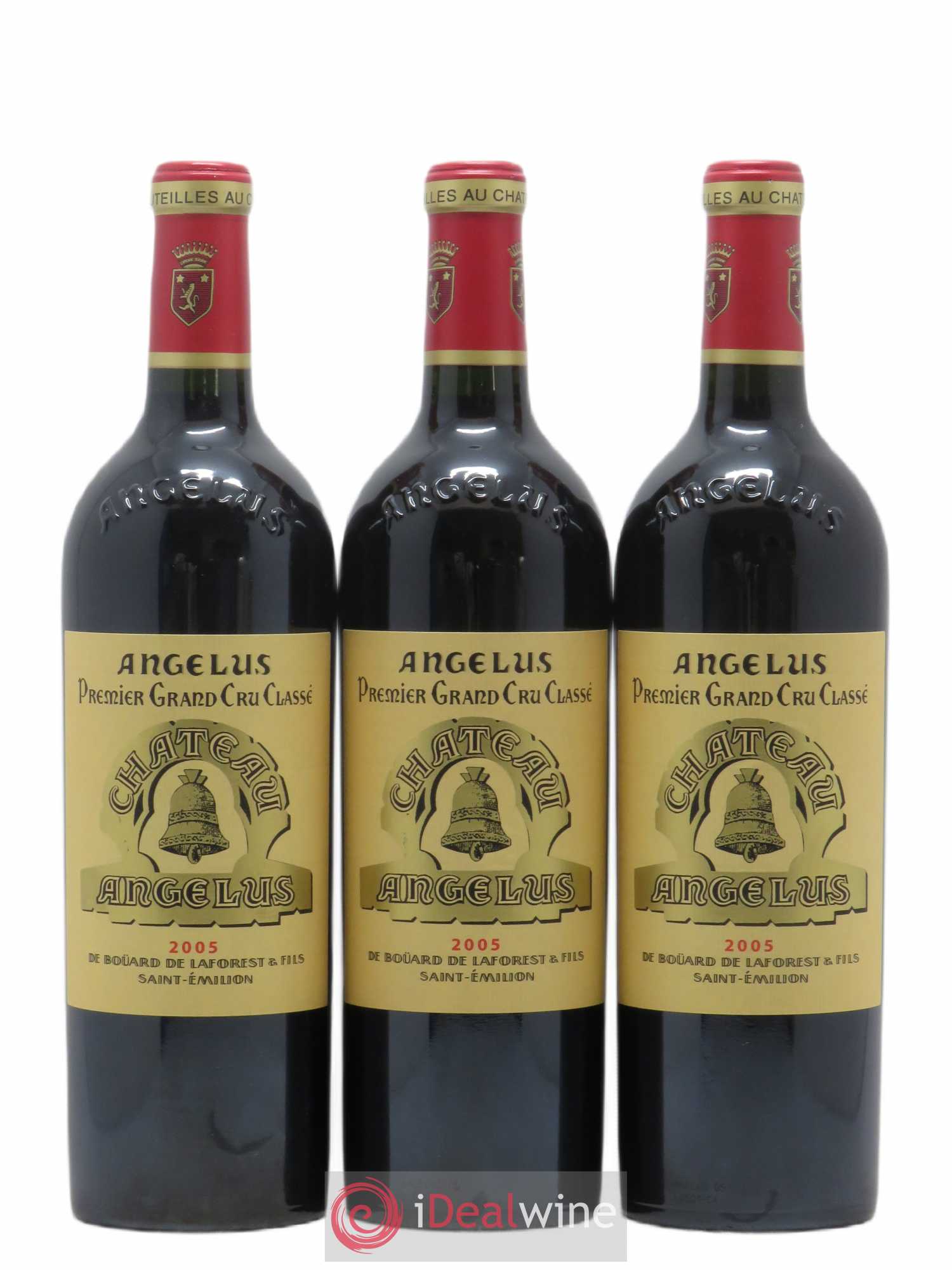 Château Angélus 1er Grand Cru Classé A 2005 - Lot de 3 bouteilles - 0