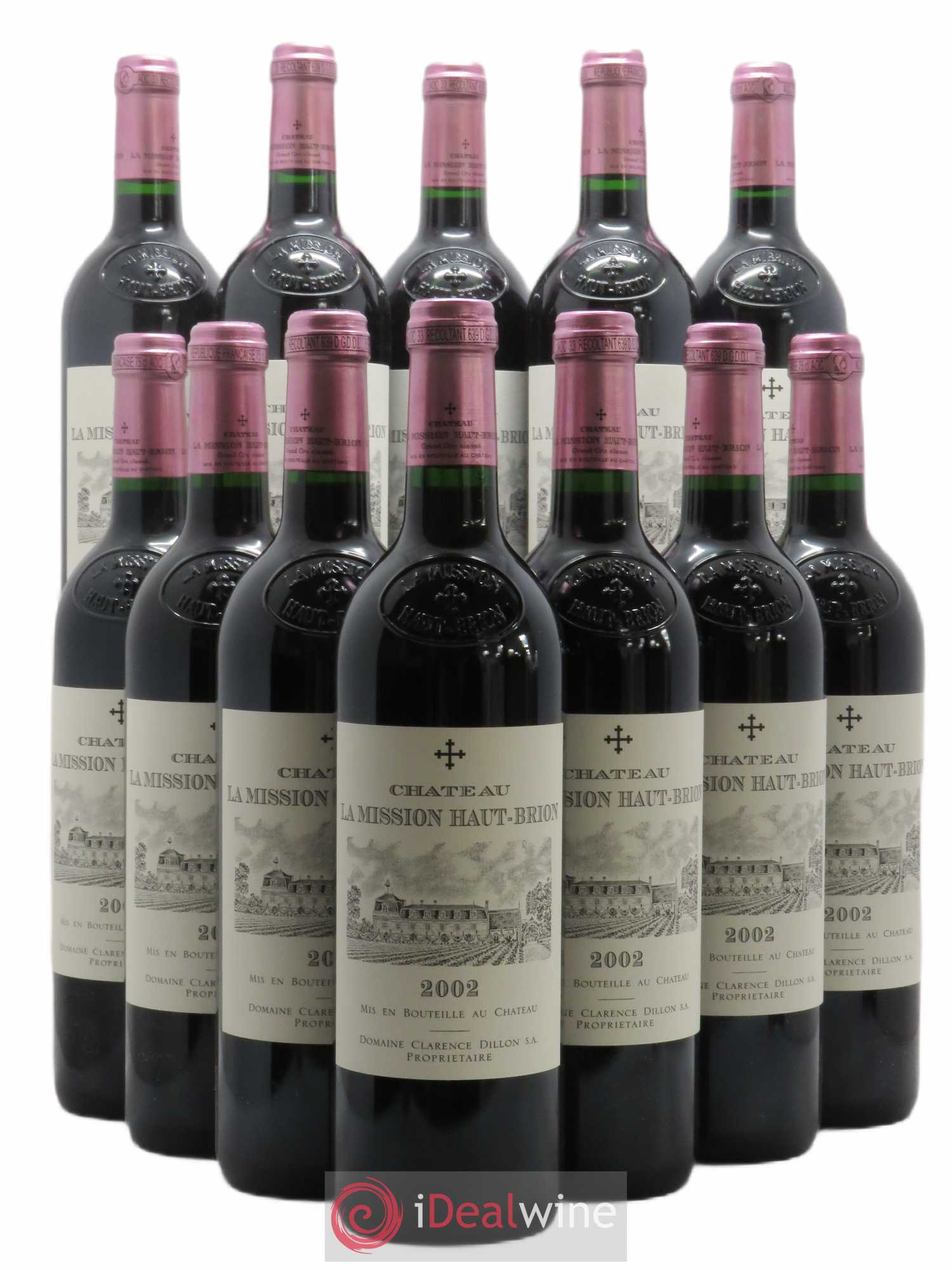 Château la Mission Haut-Brion Cru Classé de Graves 2002 - Lot de 12 bouteilles - 0