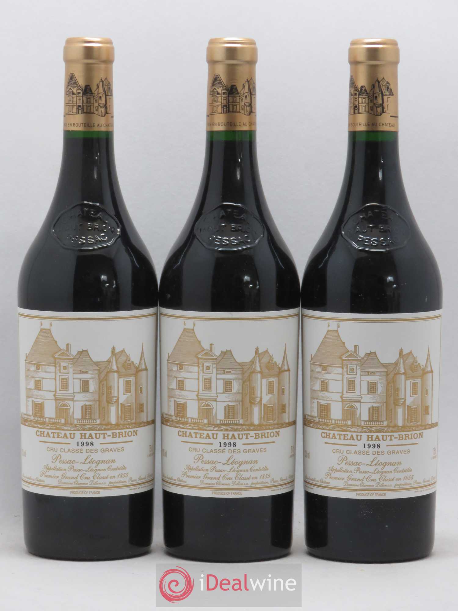 Château Haut Brion 1er Grand Cru Classé 1998 - Lot de 6 bouteilles - 1