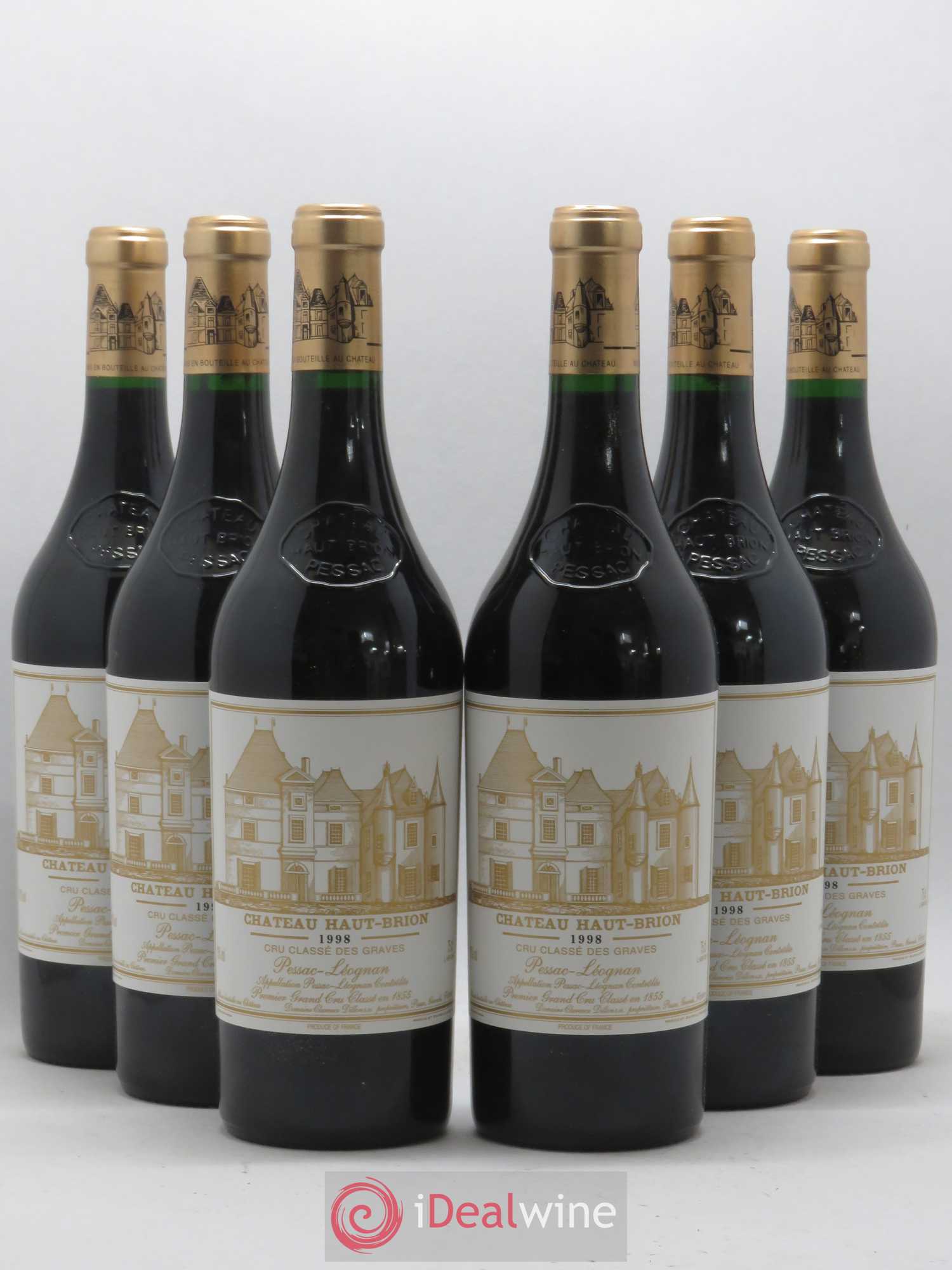 Château Haut Brion 1er Grand Cru Classé 1998 - Lot de 6 bouteilles - 0