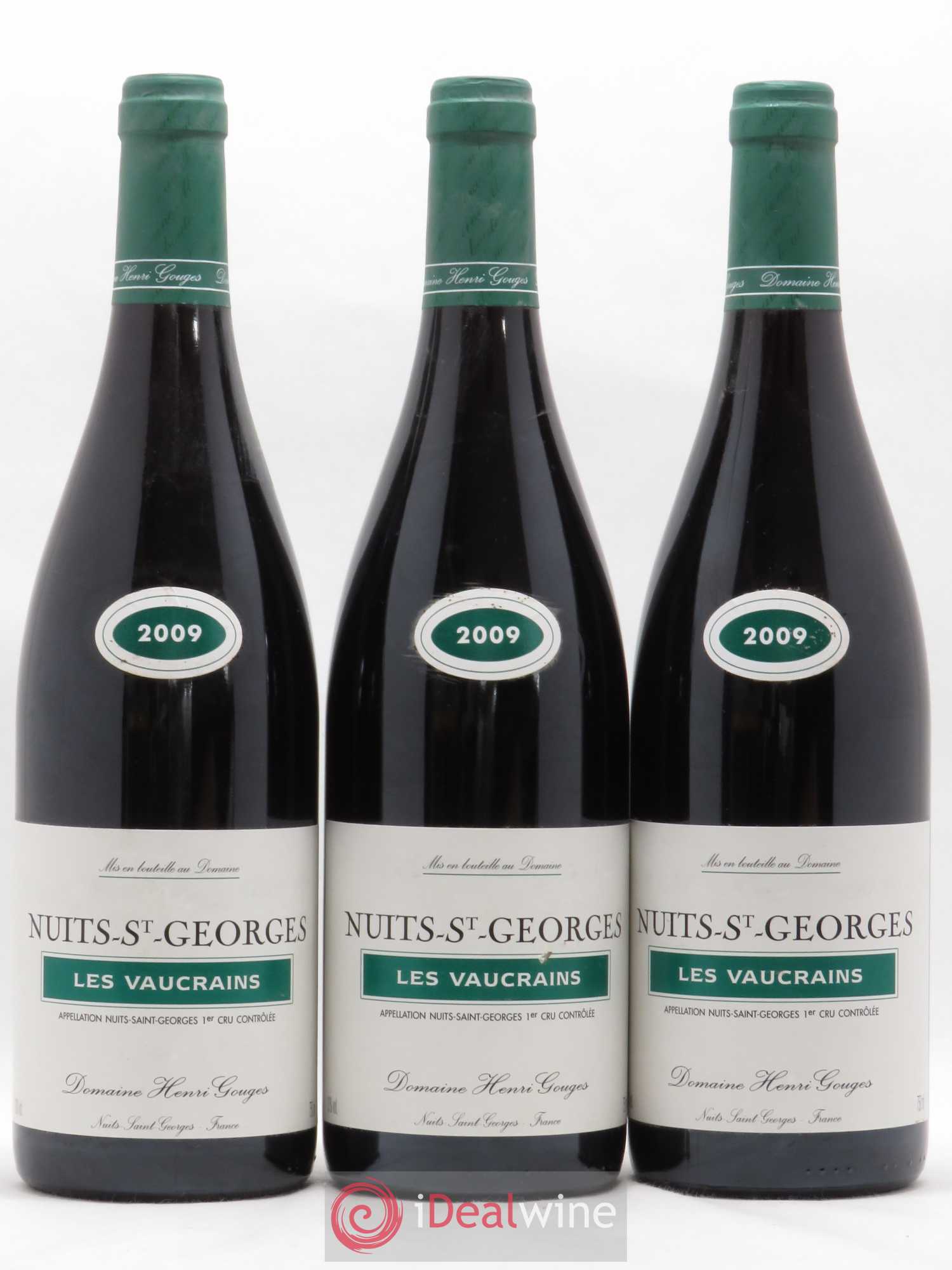 Nuits-Saint-Georges 1er Cru Les Vaucrains Henri Gouges (sans prix de réserve) 2009 - Lot de 3 bouteilles - 0