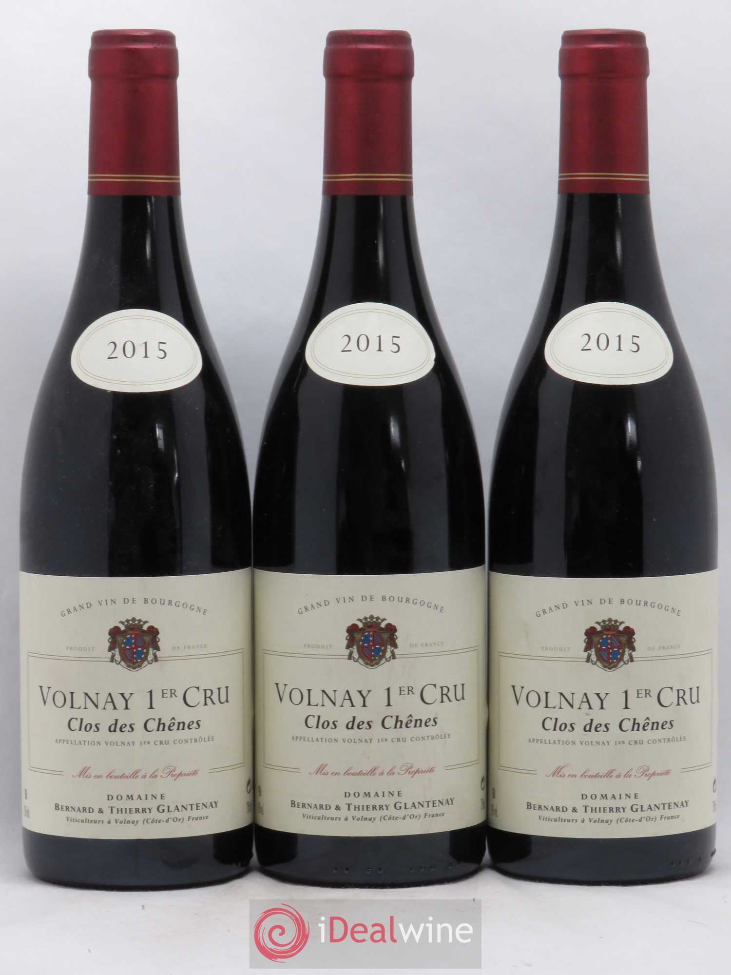 Volnay 1er Cru Clos des Chênes Bernard et Thierry Glantenay (Domaine) (sans prix de réserve) (sans prix de réserve) 2015 - Lot de 3 bouteilles - 0