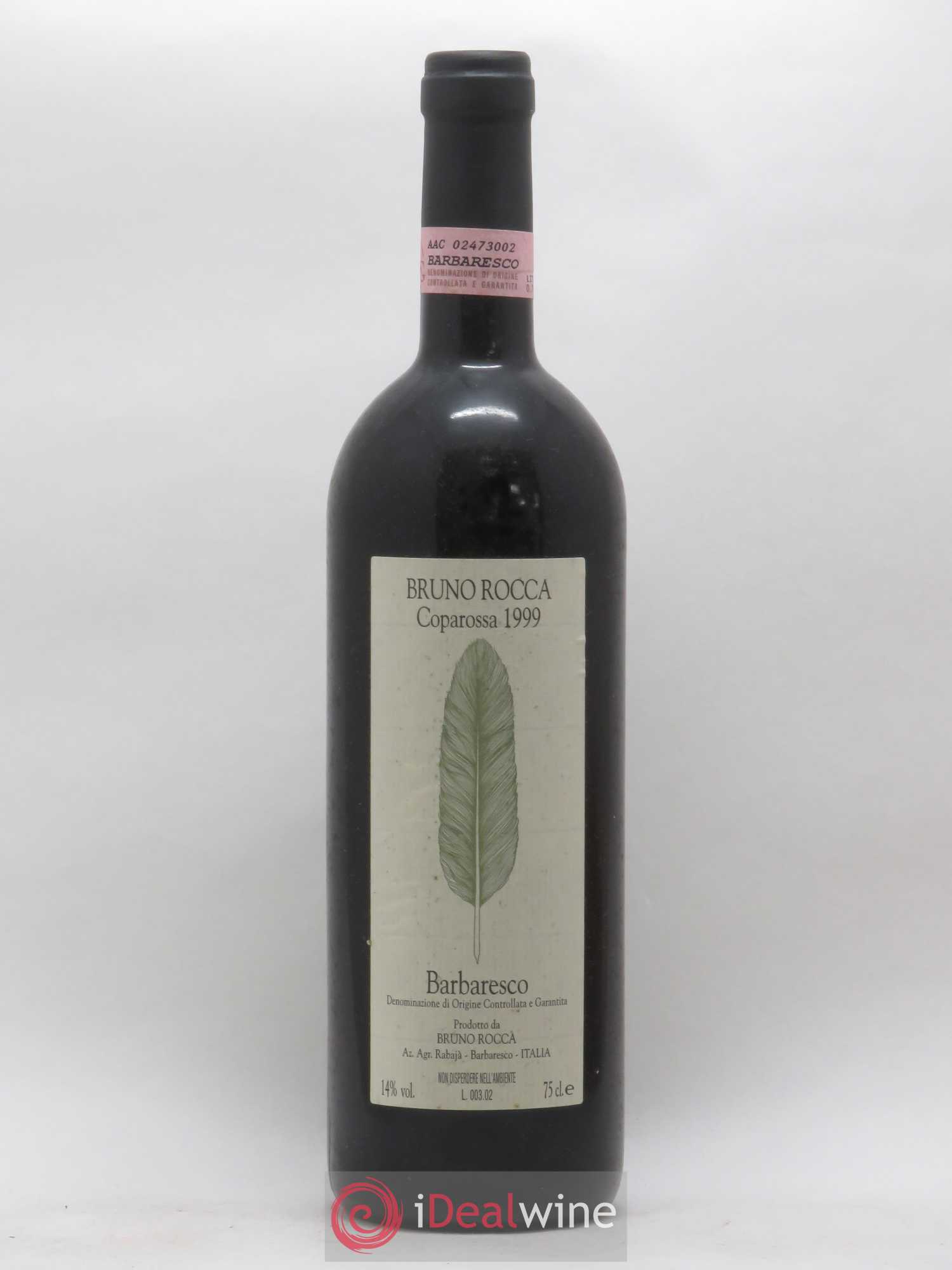 Barbaresco DOCG Coparossa Bruno Rocca (sans prix de réserve) 1999 - Lot de 1 bouteille - 0