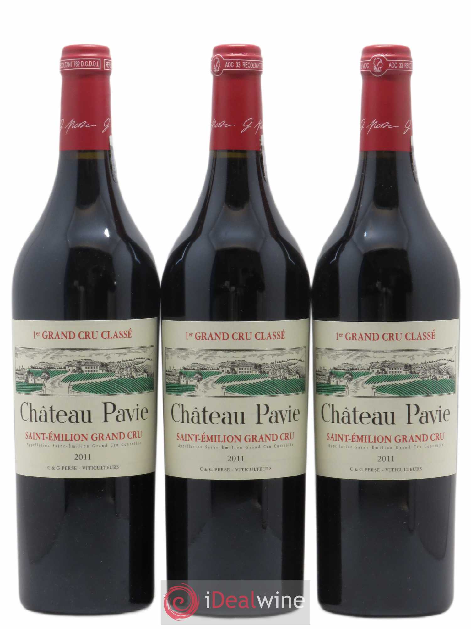 Château Pavie 1er Grand Cru Classé A 2011 - Lot de 3 bouteilles - 0