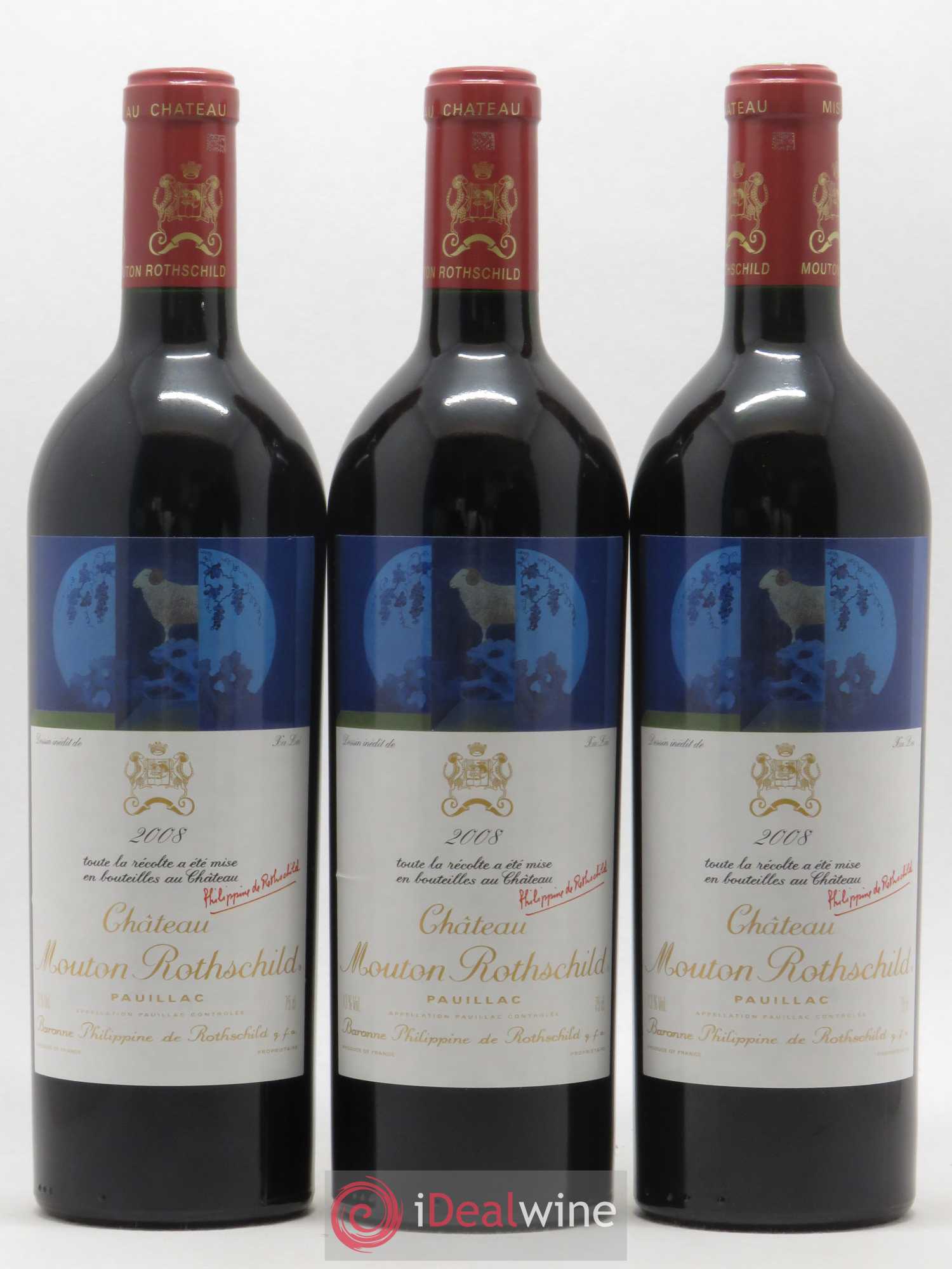Château Mouton Rothschild 1er Grand Cru Classé 2008 - Lot de 6 bouteilles - 1