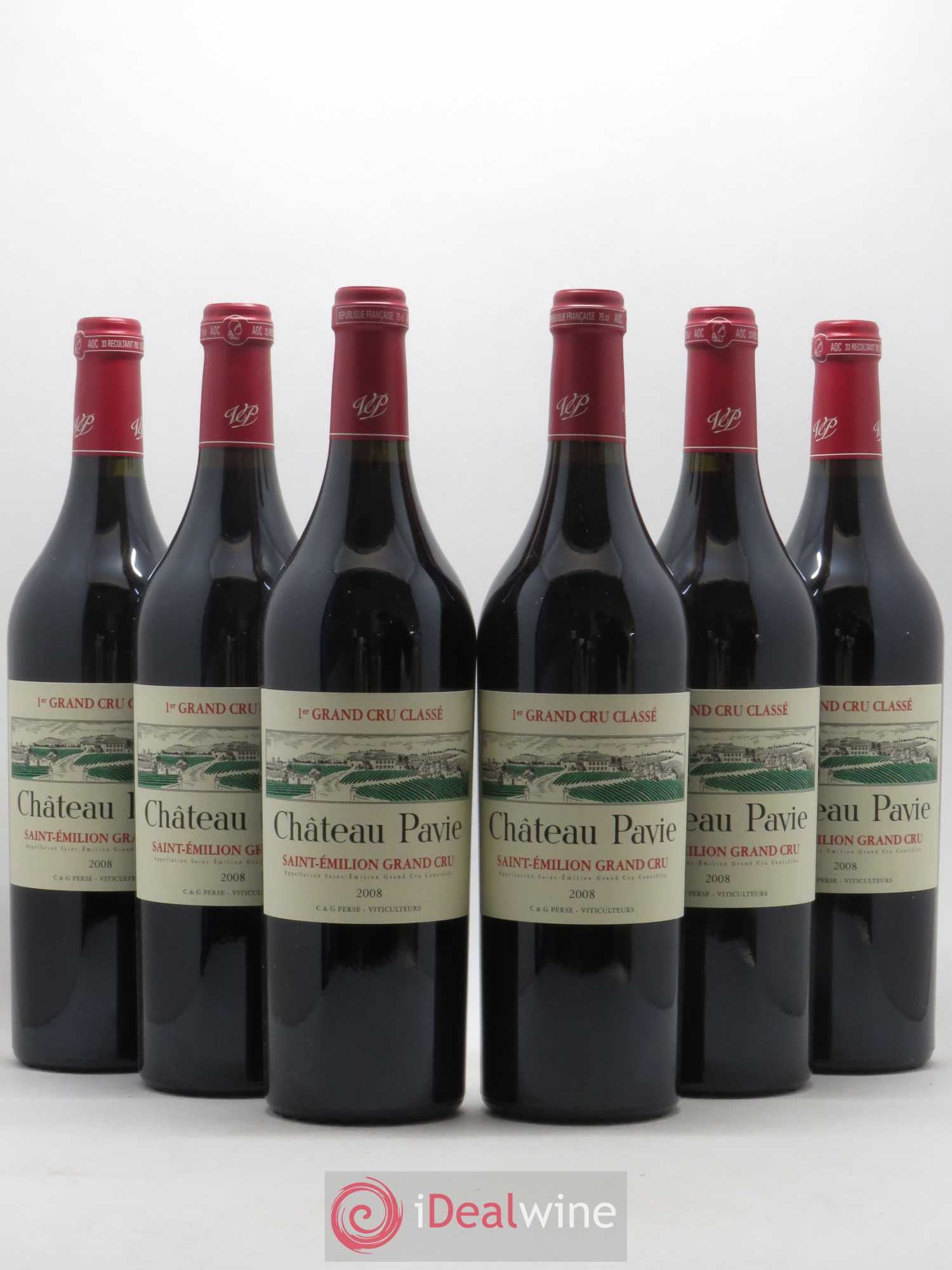 Château Pavie 1er Grand Cru Classé A 2008 - Lot de 6 bouteilles - 0