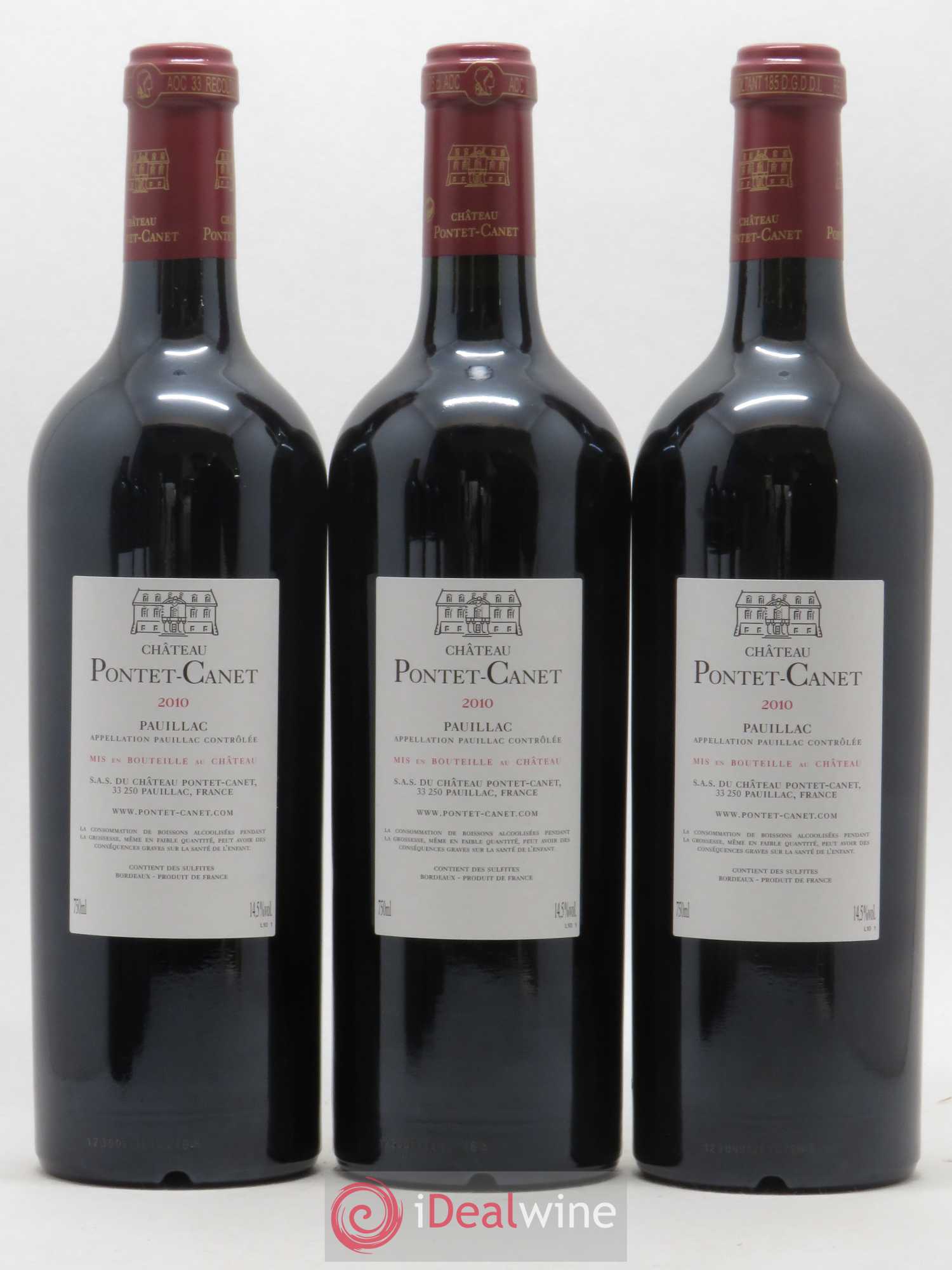 Château Pontet Canet 5ème Grand Cru Classé 2010 - Lot de 12 bouteilles - 6