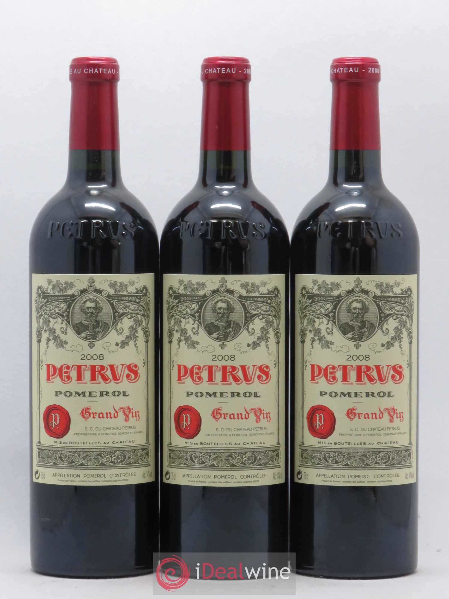 Petrus 2008 - Lot de 3 bouteilles - 0