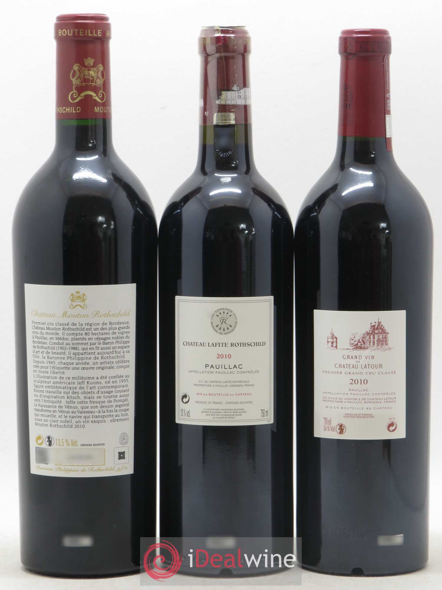 Caisse Collection Duclot 1 Lafite Rothschild - 1 Latour - 1 Mouton Rothschild - 1 Margaux - 1 Haut Brion - 1 La Mission Haut Brion - 1 Cheval Blanc - 1 Petrus - 1 Yquem 2010 - Posten von 9 Flaschen - 2