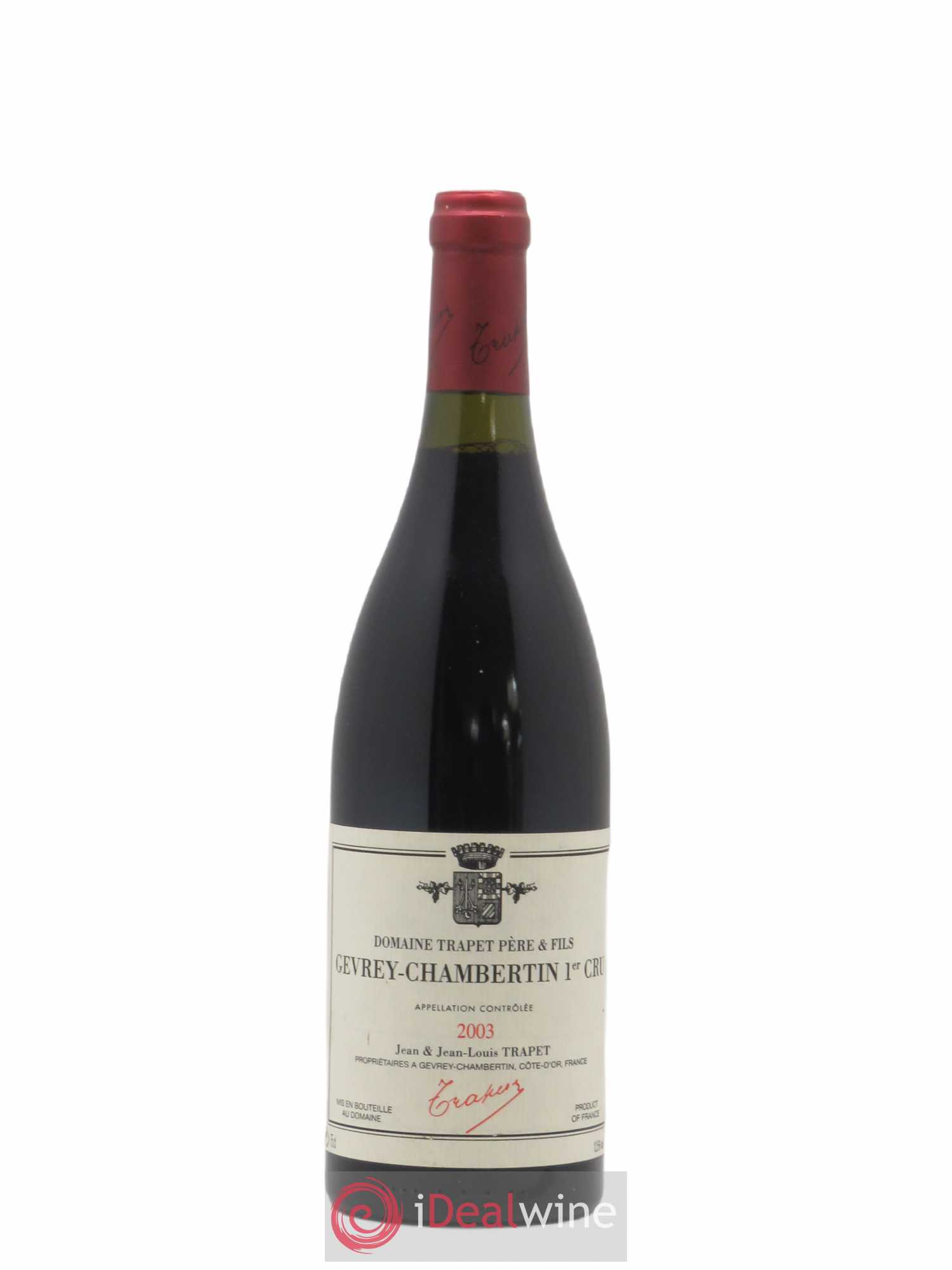 Gevrey-Chambertin 1er Cru Jean Louis Trapet (sans prix de réserve) 2003 - Posten von 1 Flasche - 0