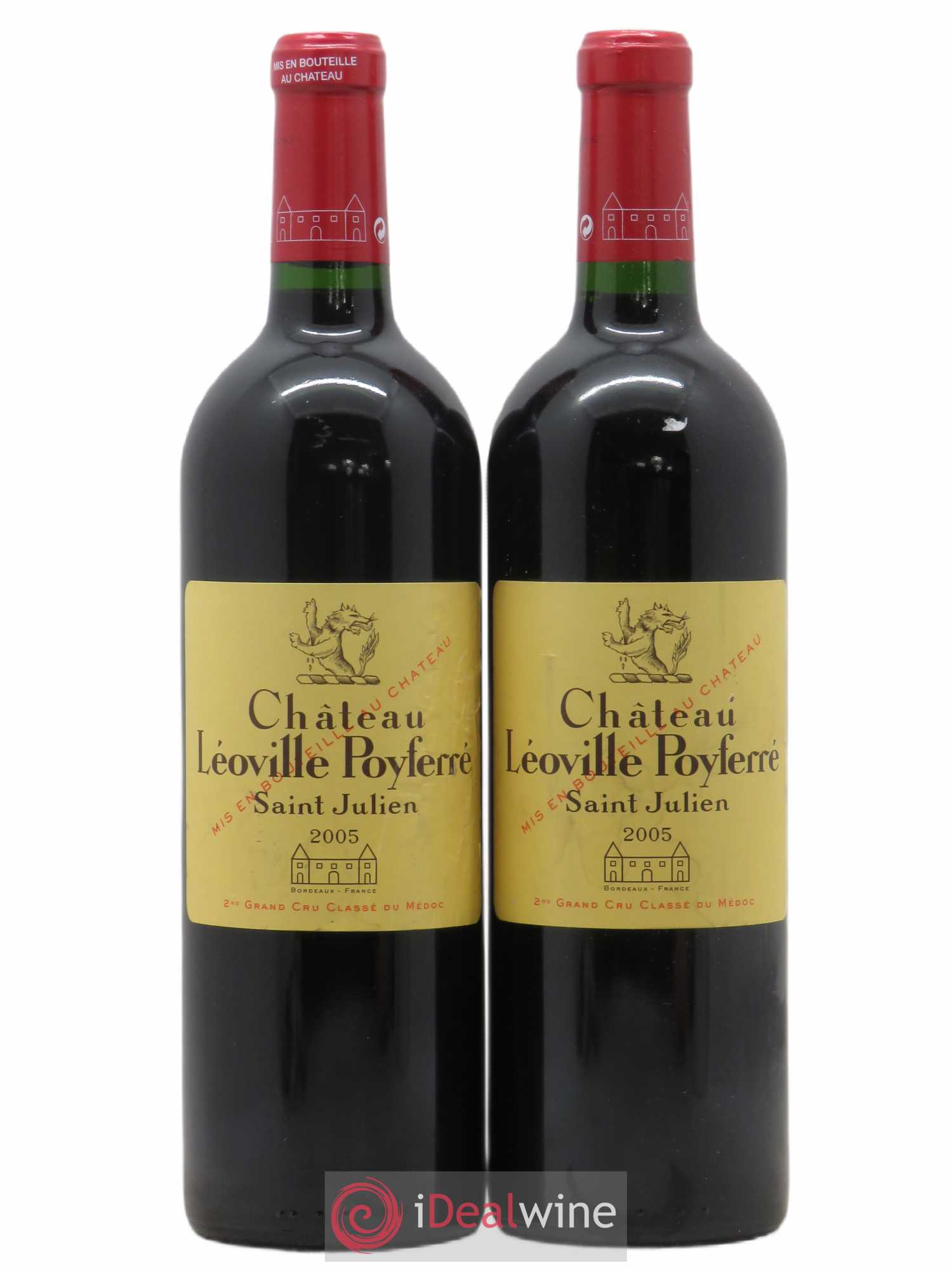 Château Léoville Poyferré 2ème Grand Cru Classé (sans prix de réserve) 2005 - Lot de 2 bouteilles - 0