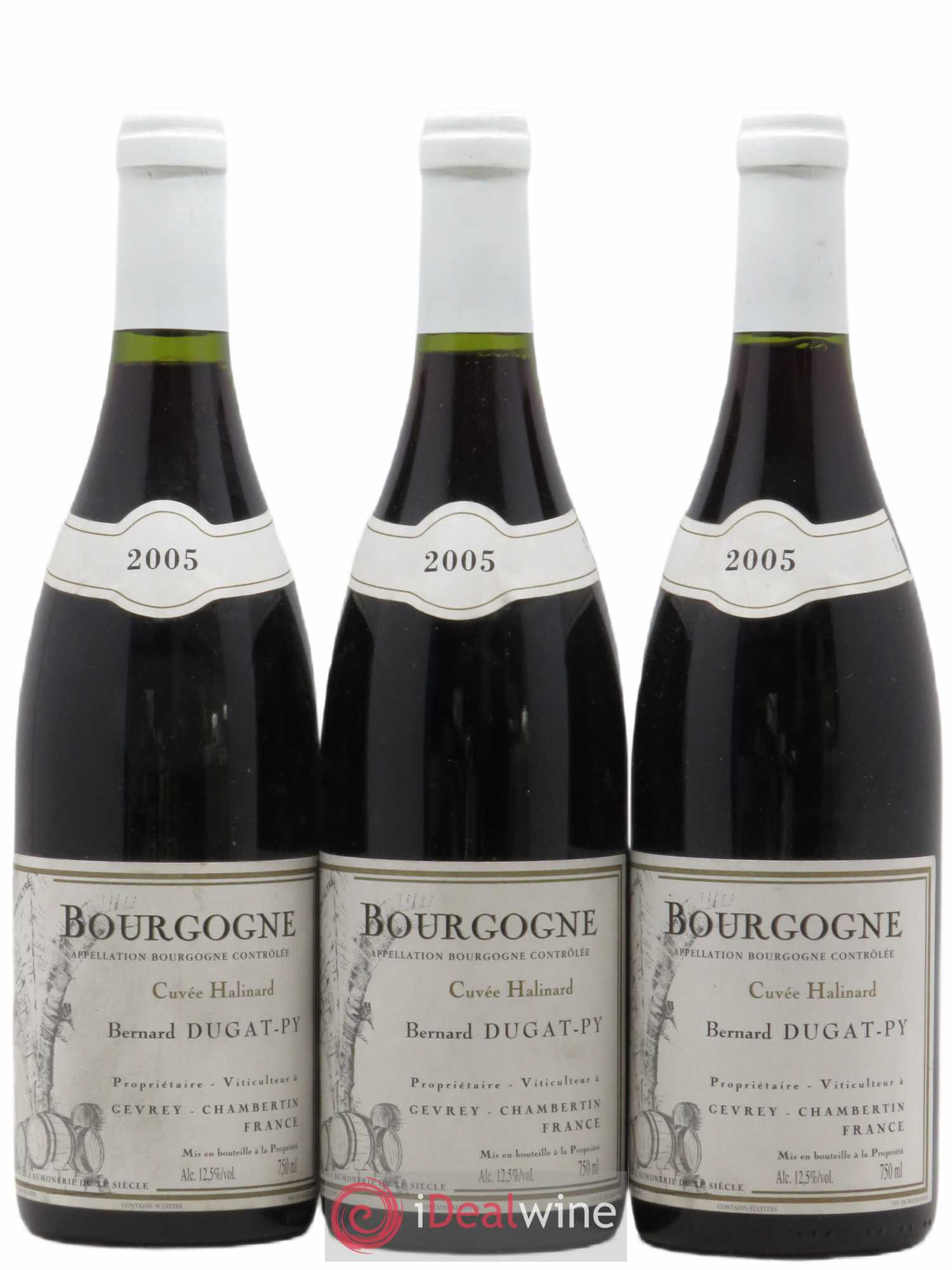 Bourgogne Cuvée Halinard Dugat-Py (sans prix de réserve) 2005 - Lot de 3 bouteilles - 0