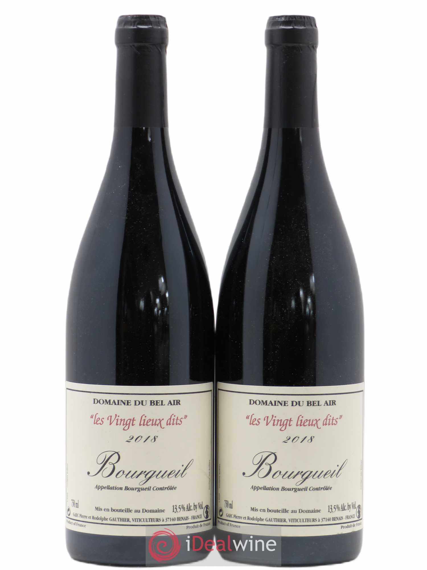 Bourgueil Vingt Lieux Dits Domaine du Bel Air (sans prix de réserve) 2018 - Lot de 2 bouteilles - 0