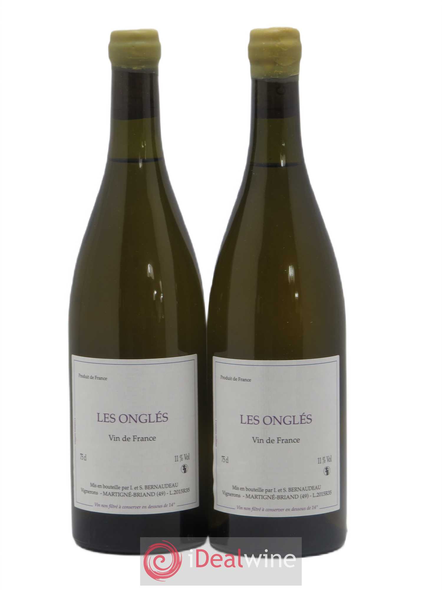 Vin de France Les Onglés Stéphane Bernaudeau (sans prix de réserve) 2015 - Lot de 2 bouteilles - 0