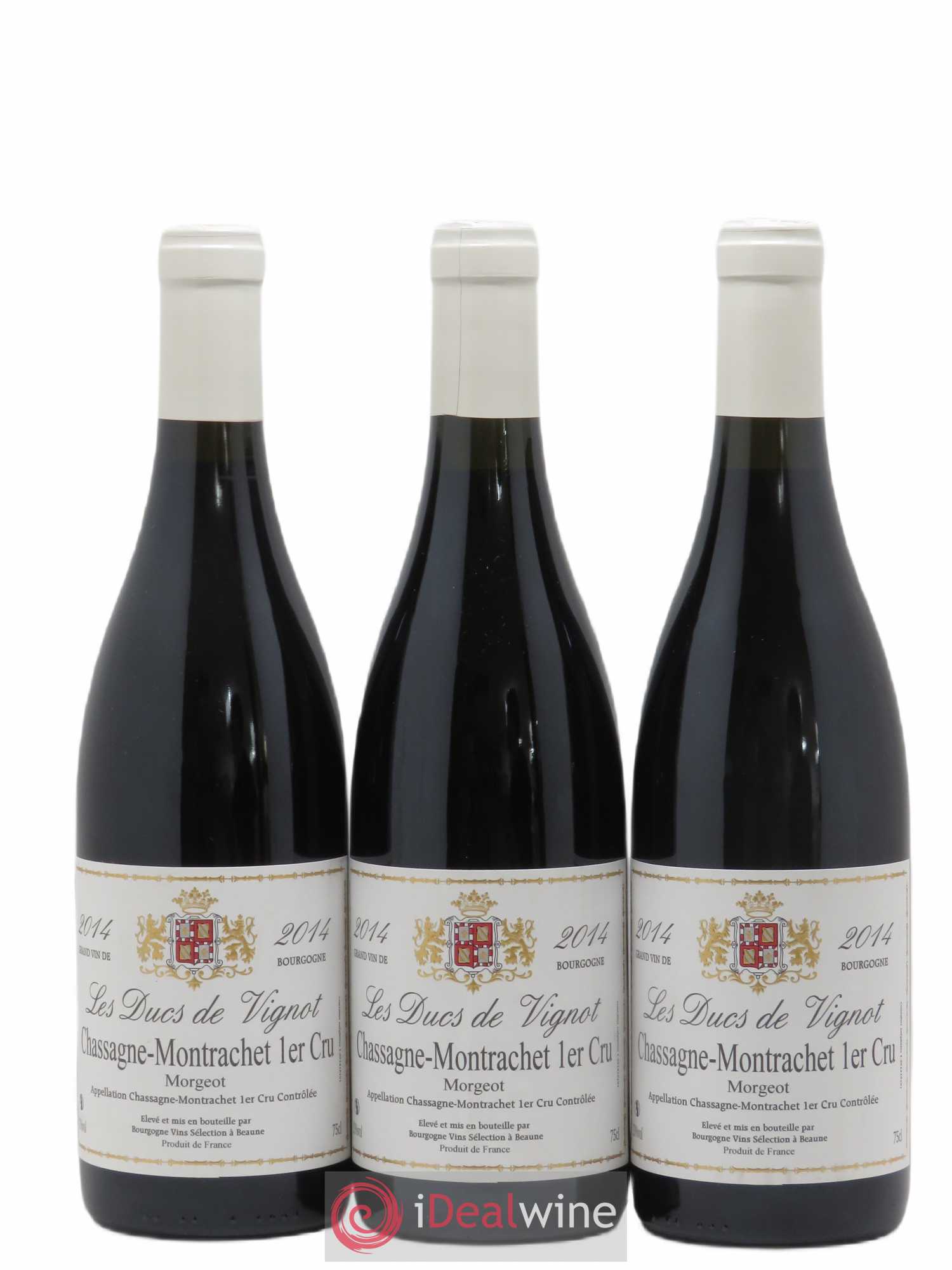 Chassagne-Montrachet 1er Cru Morgeot Les Ducs de Vignot (sans prix de réserve) 2014 - Lotto di 3 bottiglie - 0
