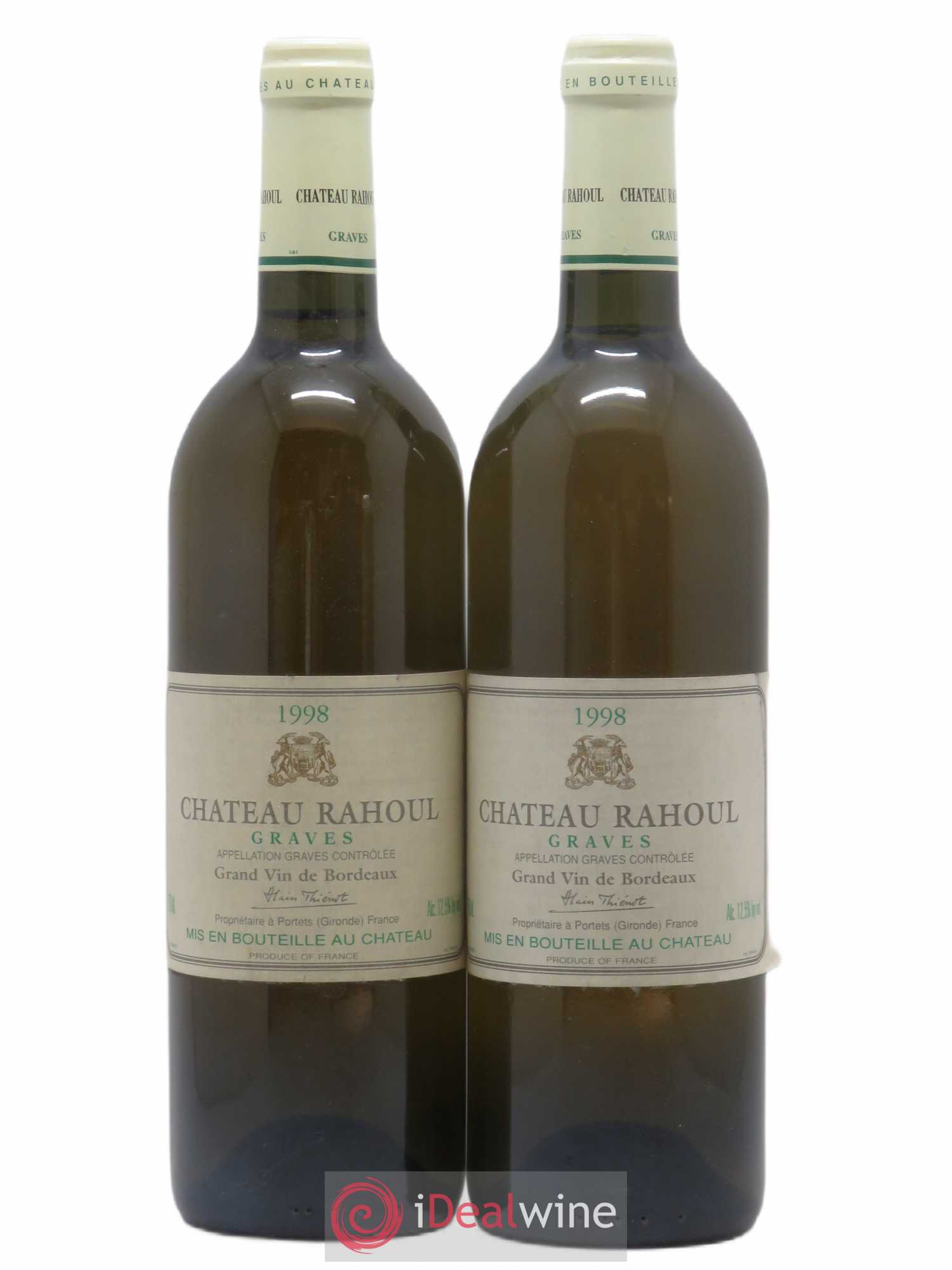 Château Rahoul (sans prix de réserve) 1998 - Lot de 2 bouteilles - 0