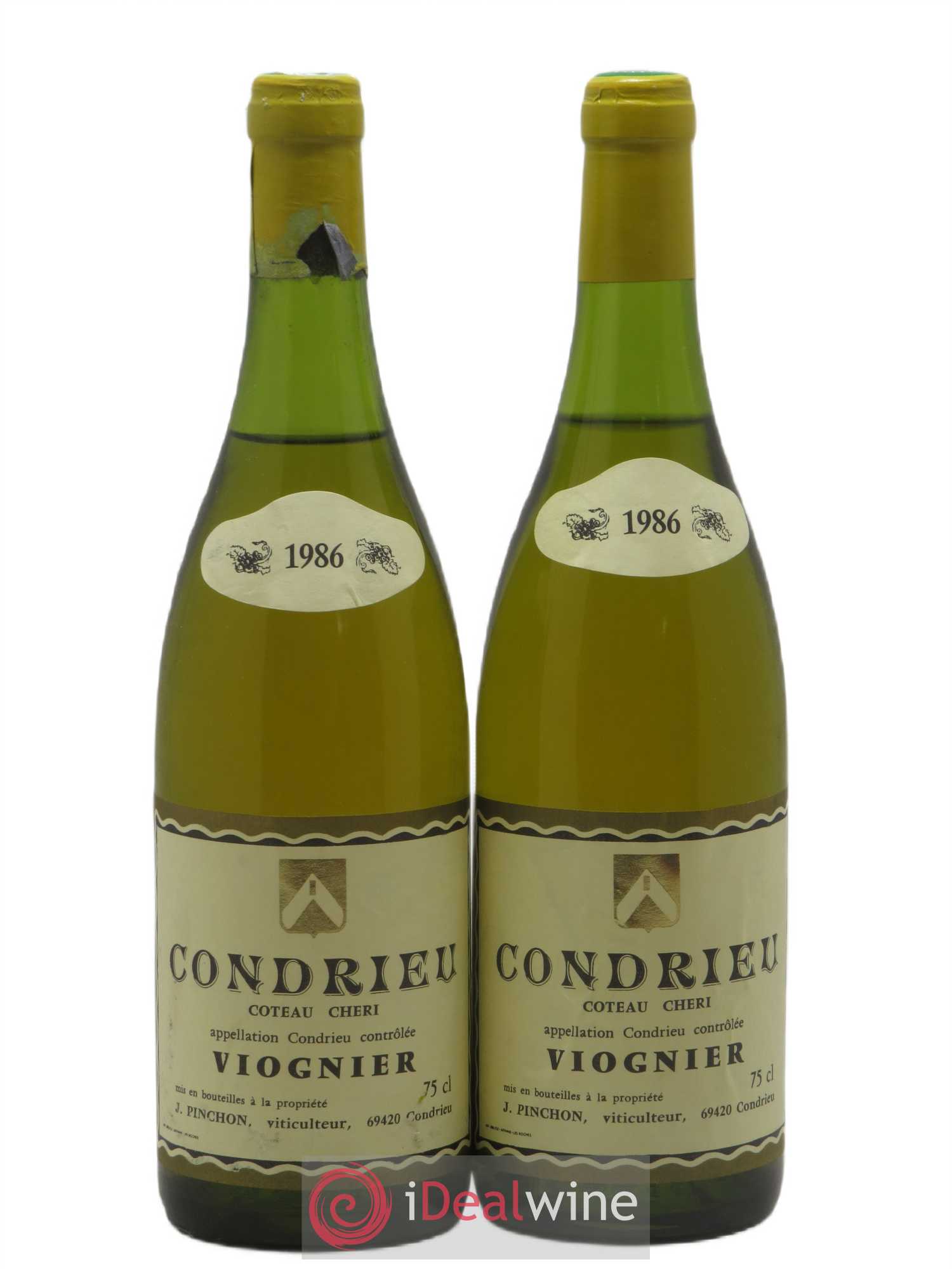Condrieu Coteau Cheri Pinchon (sans prix de réserve) 1986 - Posten von 2 Flaschen - 0