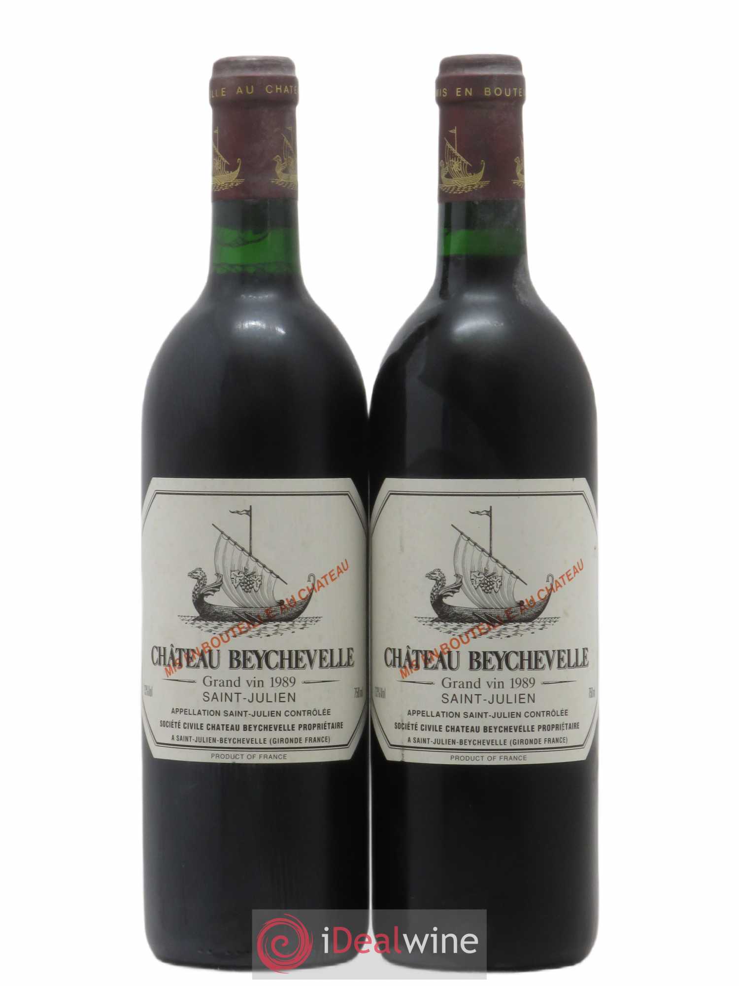 Château Beychevelle 4ème Grand Cru Classé (sans prix de réserve) 1989 - Lot de 2 bouteilles - 0